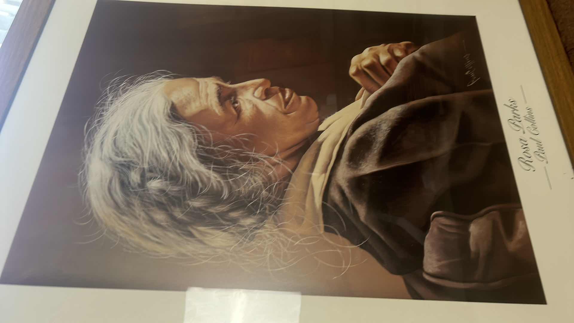 Photo 2 of ROSA PARKS BY PAUL COLLINS FRAMED ARTWORK 25 1/2” x 31 1/2”