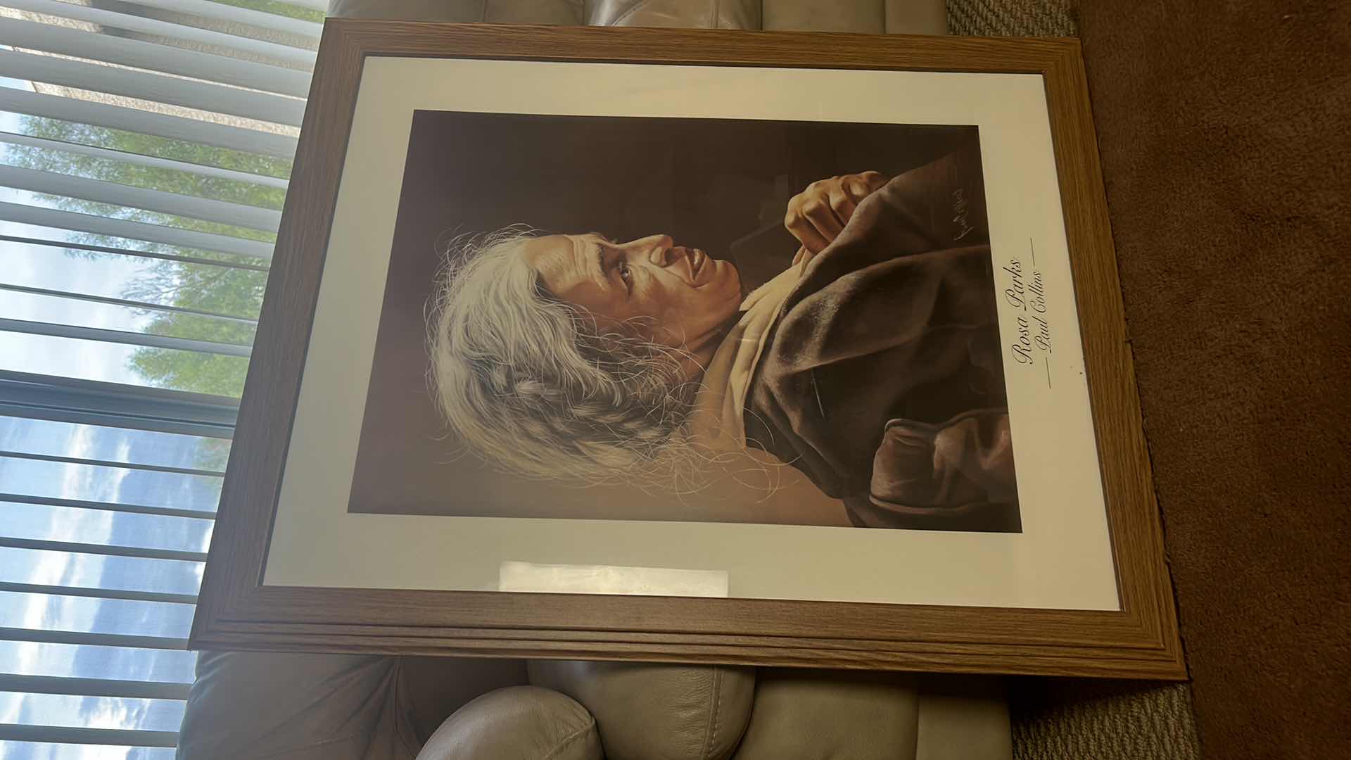 Photo 5 of ROSA PARKS BY PAUL COLLINS FRAMED ARTWORK 25 1/2” x 31 1/2”