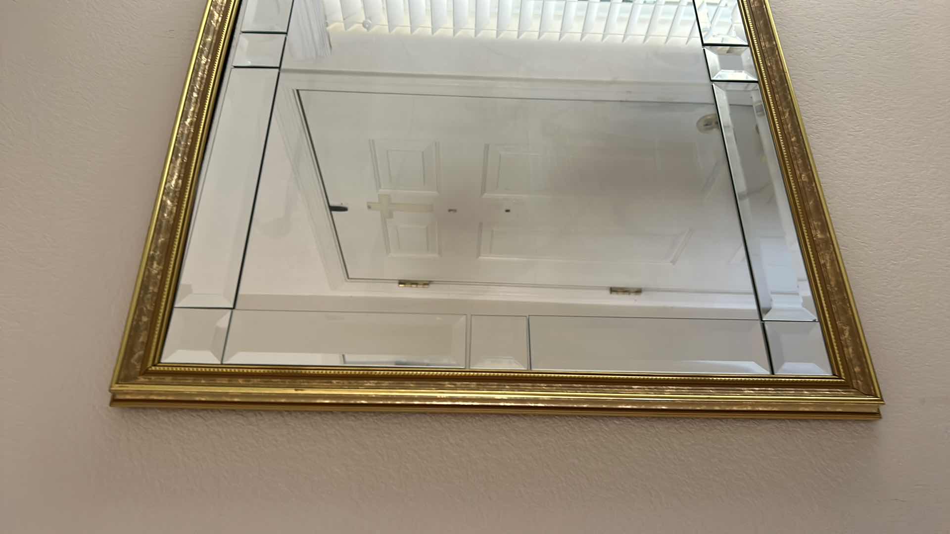 Photo 6 of BEVELED GLASS MIRROR WITH GOLD FRAME 30“ x 24“