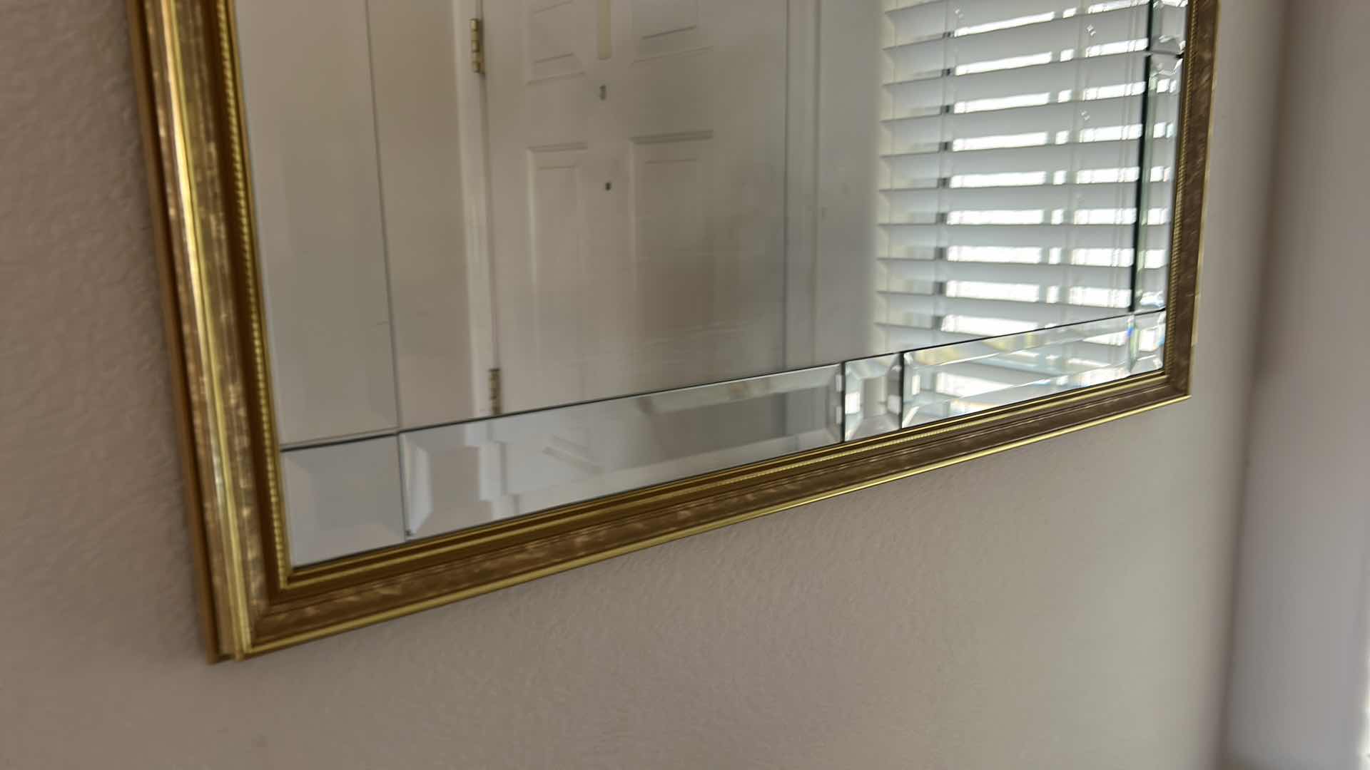 Photo 5 of BEVELED GLASS MIRROR WITH GOLD FRAME 30“ x 24“