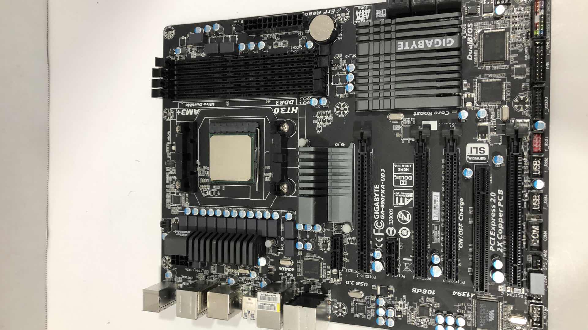 Photo 1 of GIGABYTE GA-990FXA-UD3 D33006 WITH AMD FX PROCESSOR