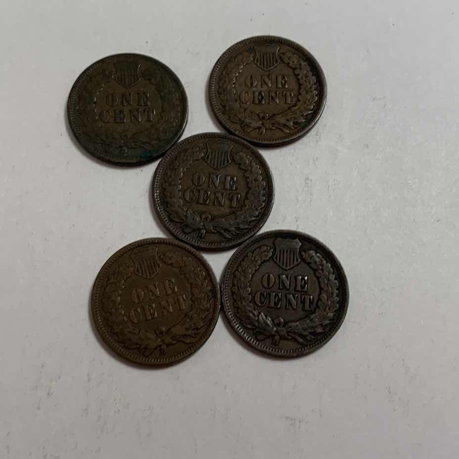 Photo 2 of FIVE INDIAN HEAD CENTS