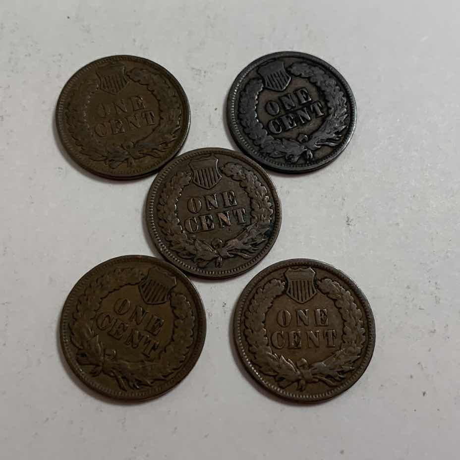 Photo 2 of FIVE INDIAN HEAD CENTS