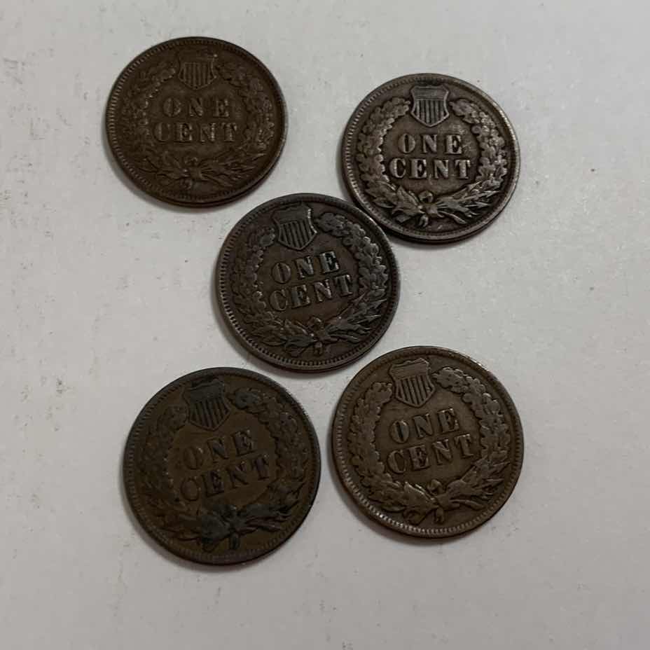 Photo 2 of FIVE INDIAN HEAD CENTS