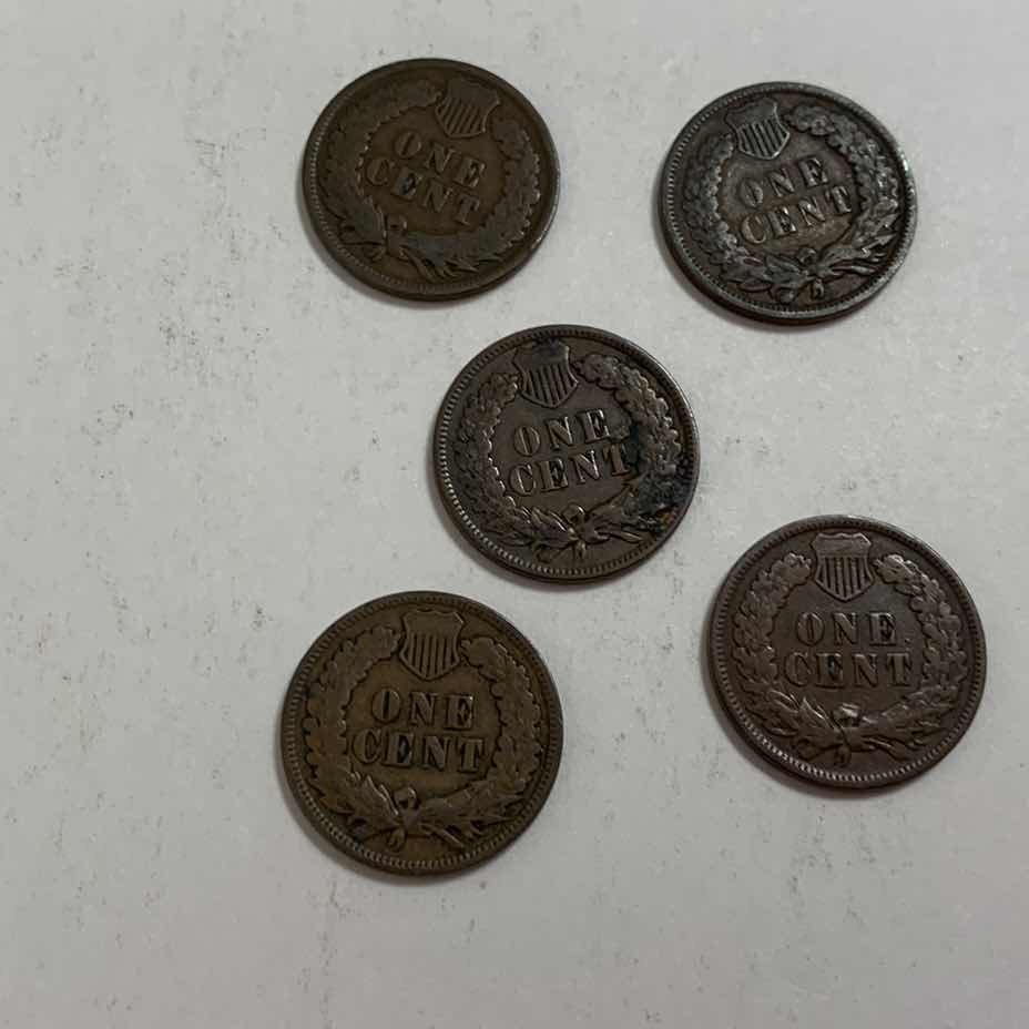 Photo 2 of FIVE INDIAN HEAD CENTS