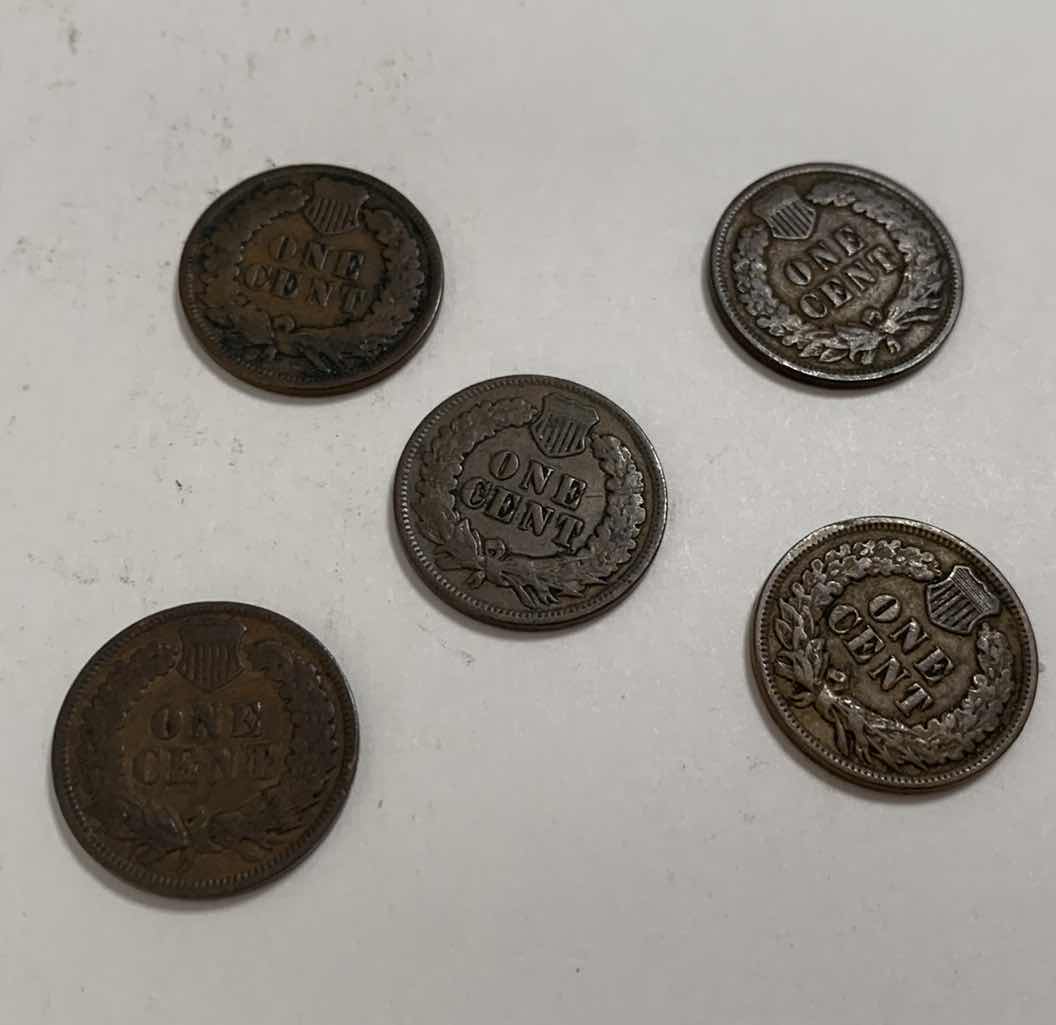 Photo 2 of FIVE INDIAN HEAD CENTS