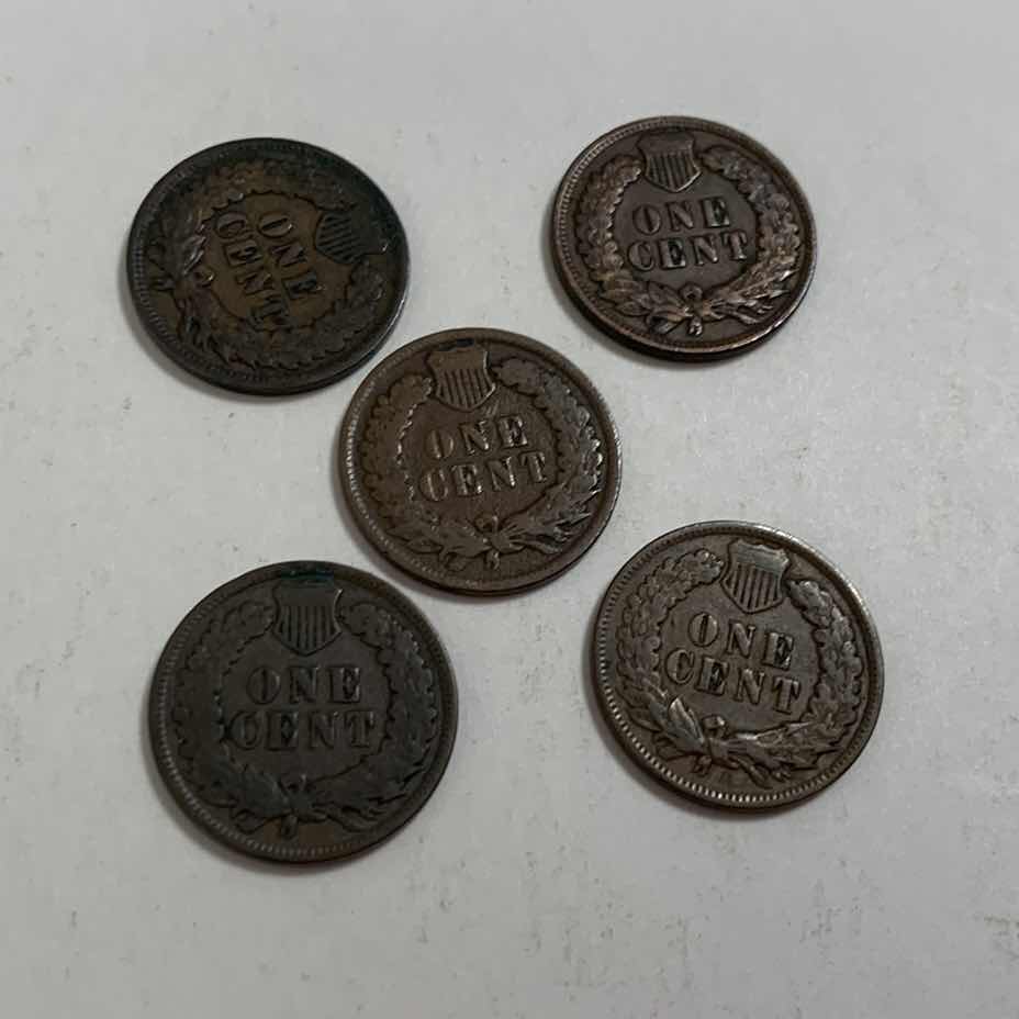 Photo 2 of FIVE INDIAN HEAD CENTS