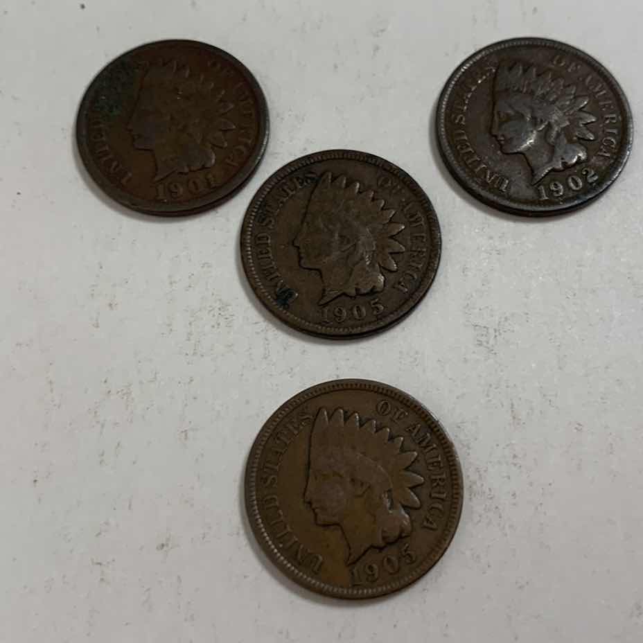 Photo 1 of FOUR INDIAN HEAD CENTS