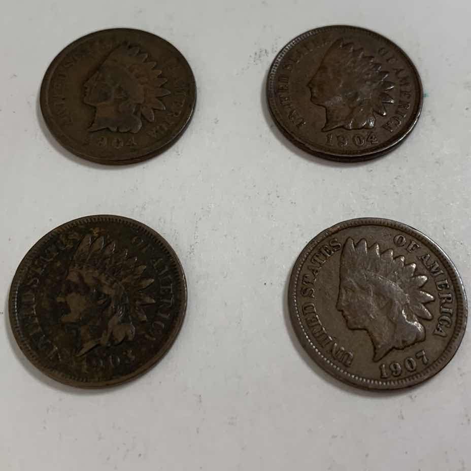 Photo 1 of FOUR INDIAN HEAD CENTS