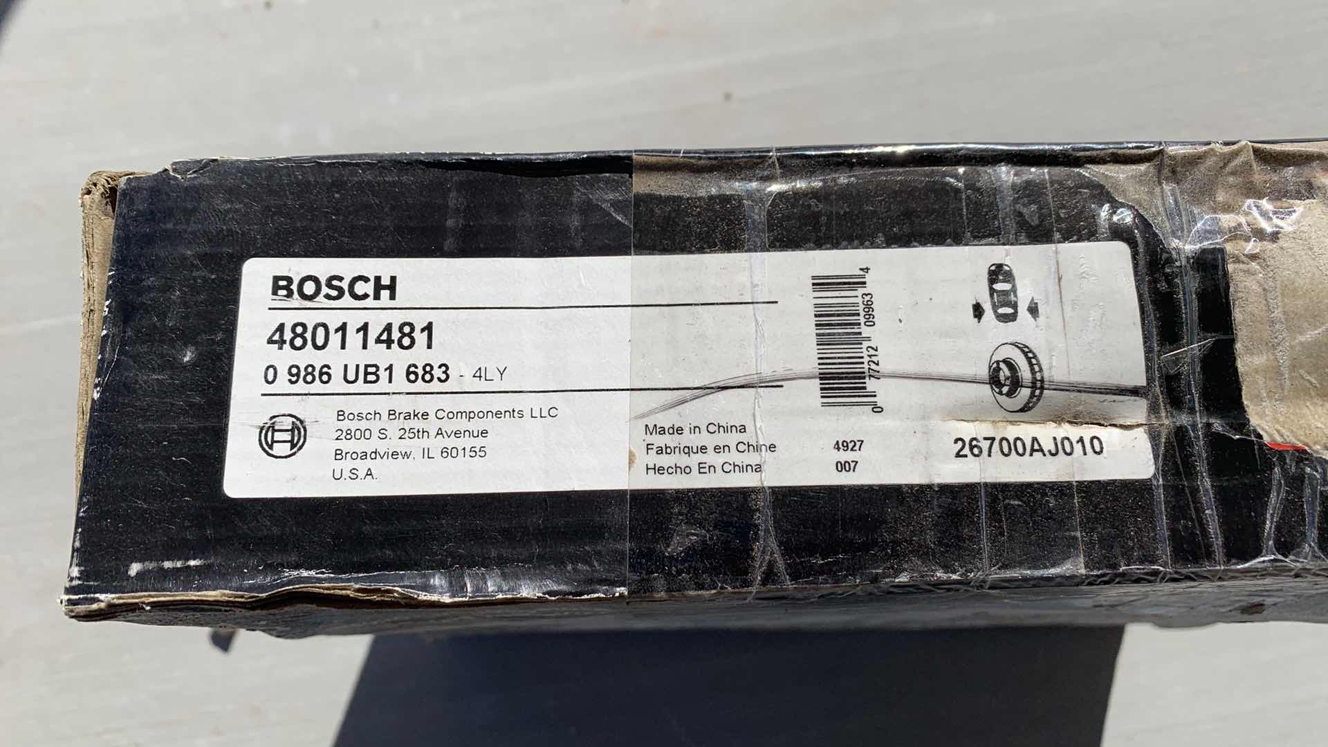 Photo 2 of BOSCH BRAKE ROTOR 48011481 FOR SUBARU’S