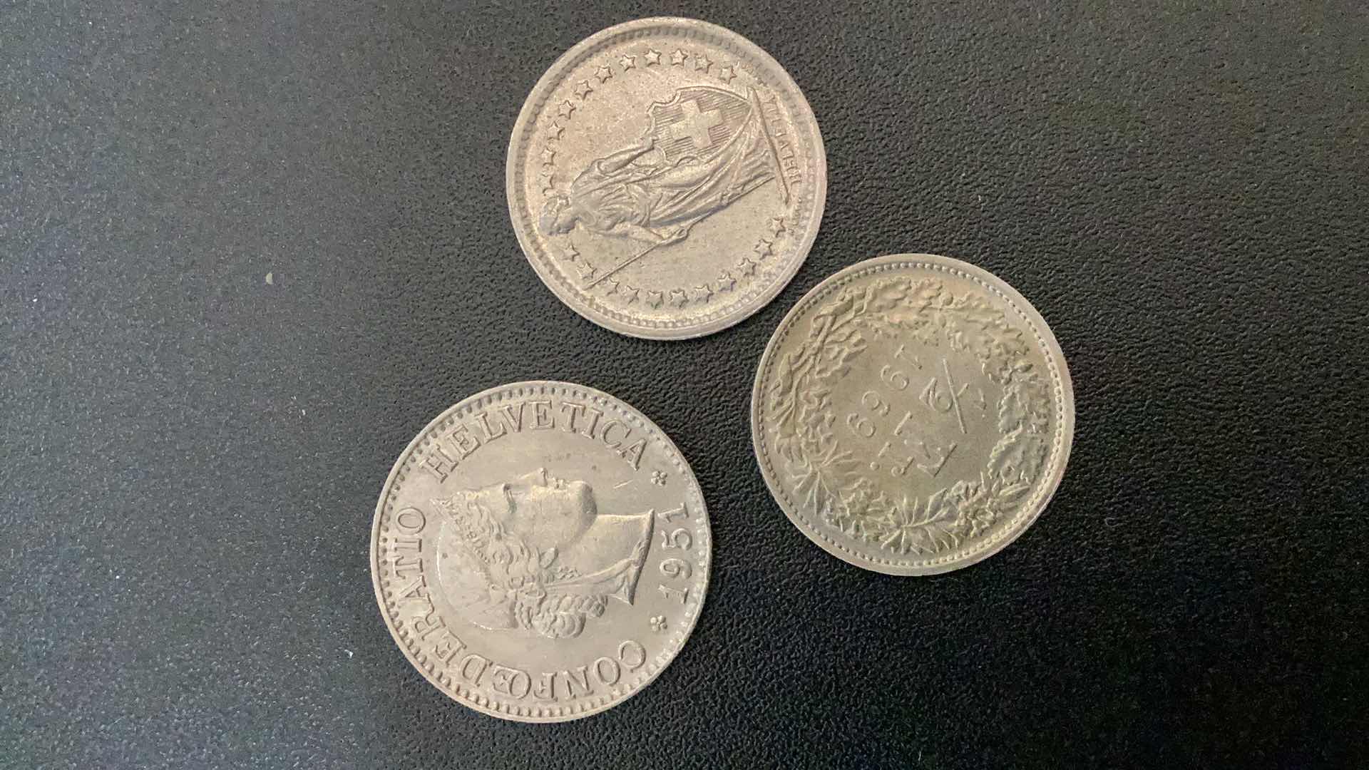 Photo 2 of 3 COLLECTIBLE COINS - SWITZERLAND 1951; 1968, 1969