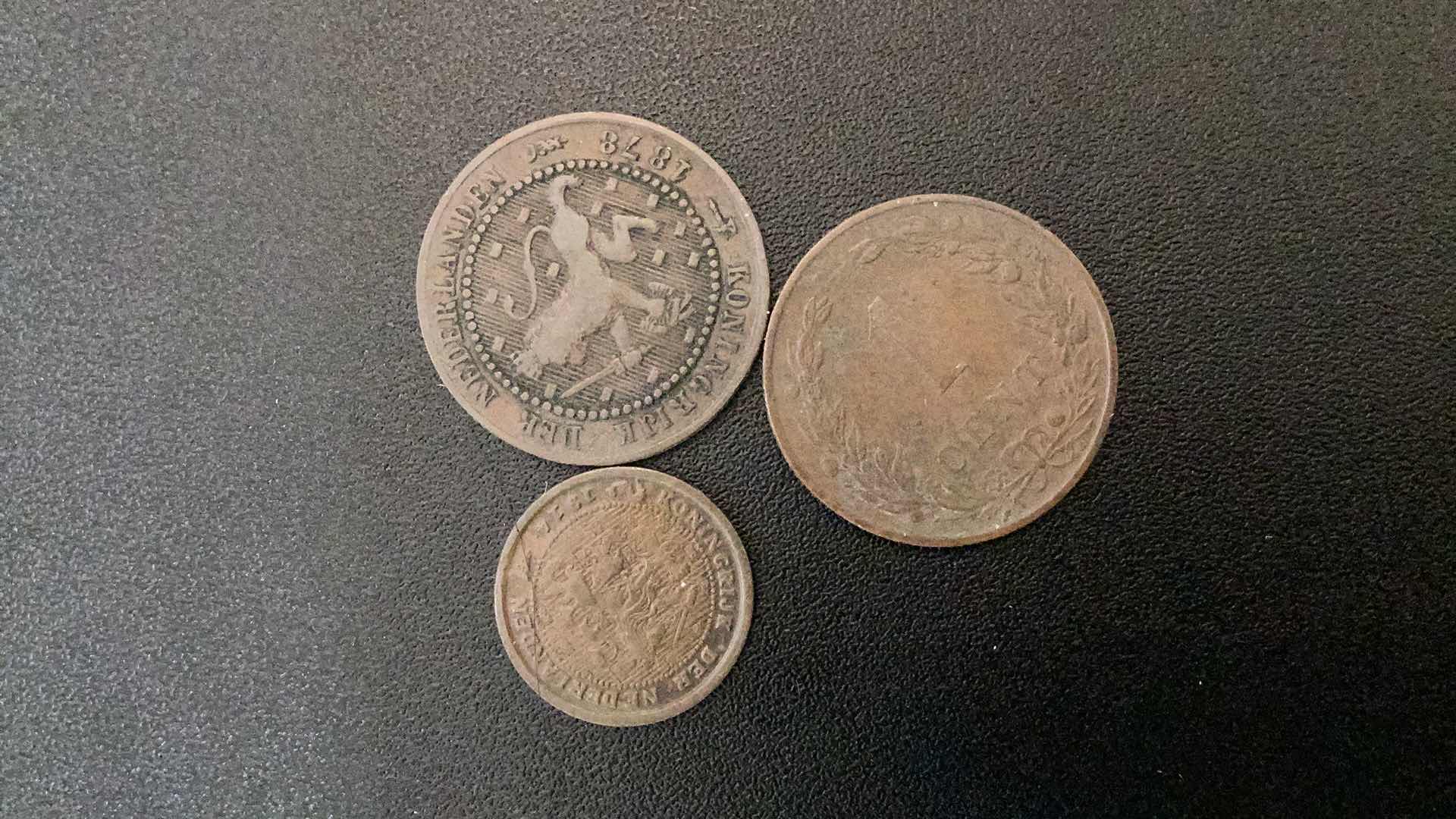 Photo 2 of 3 COLLECTIBLE COINS - NETHERLANDS 1878, 1901, 1914