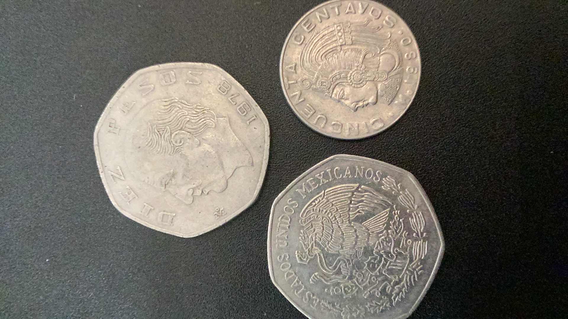 Photo 2 of 3 COLLECTIBLE COINS - ESTADOS UNIDOS MEXICANOS, 1978, 1980, 1980