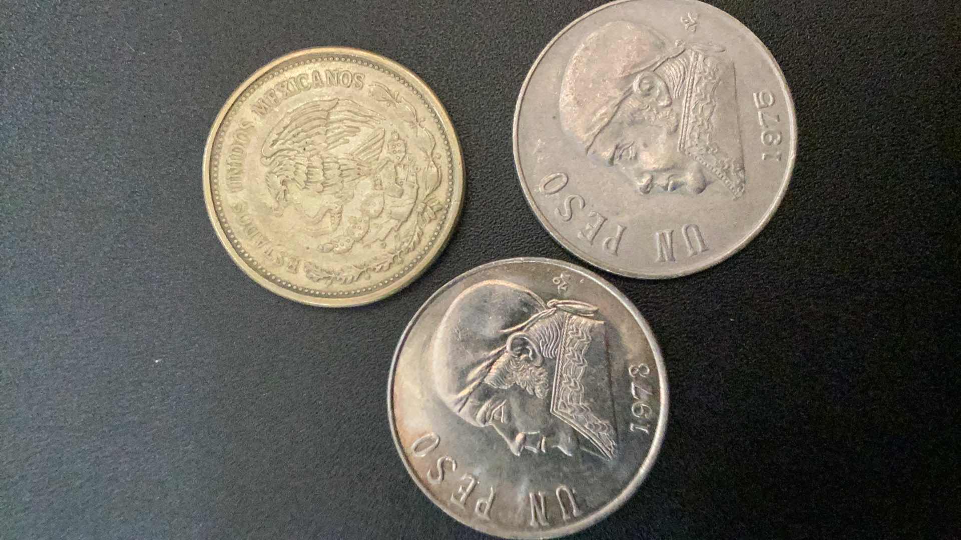 Photo 2 of 3 COLLECTIBLE COINS - MEXICO 1975 1978, 1984