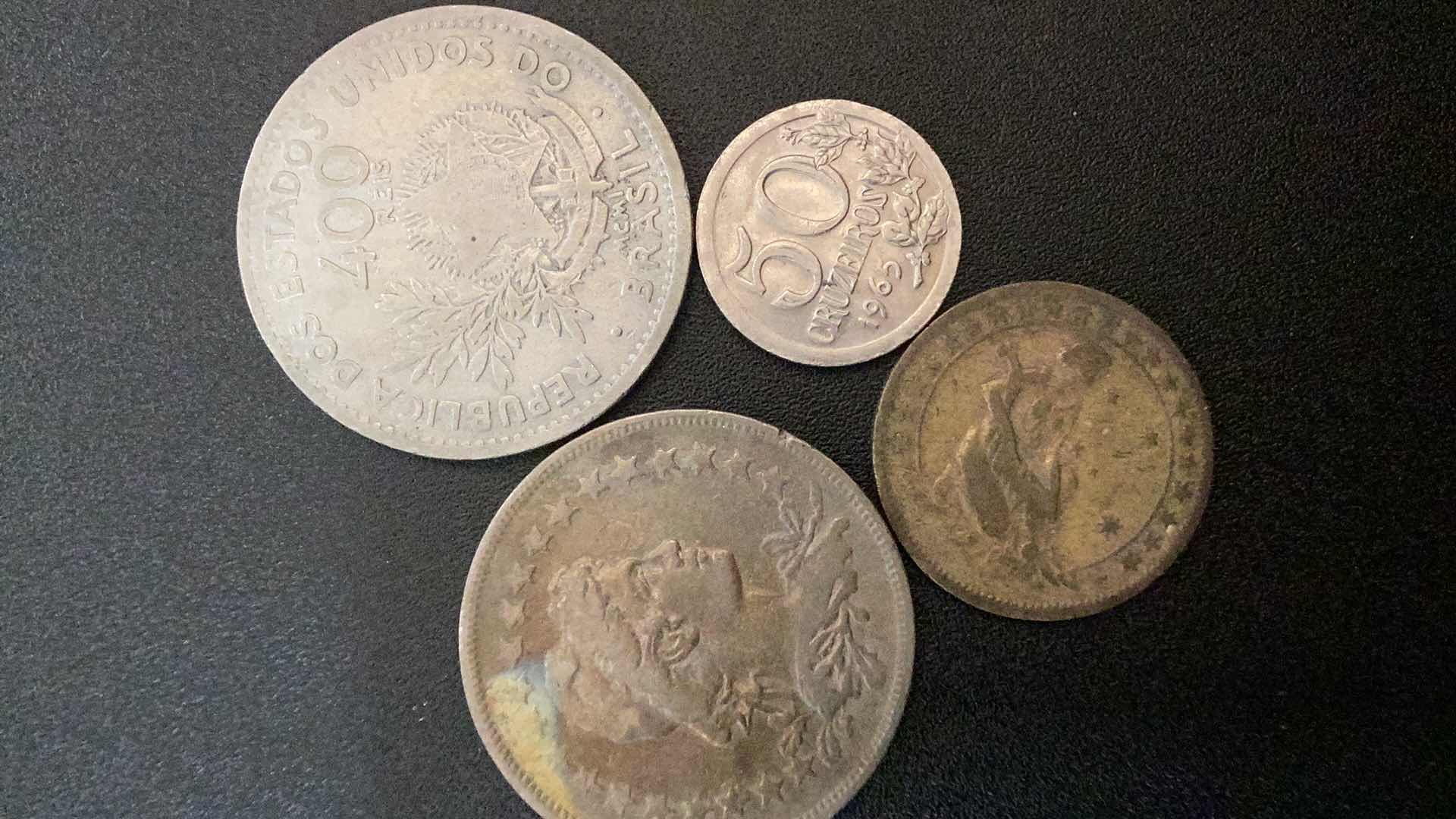 Photo 1 of 4 COLLECTIBLE COINS - BRAZIL 1927, 1931, 1965, 1981