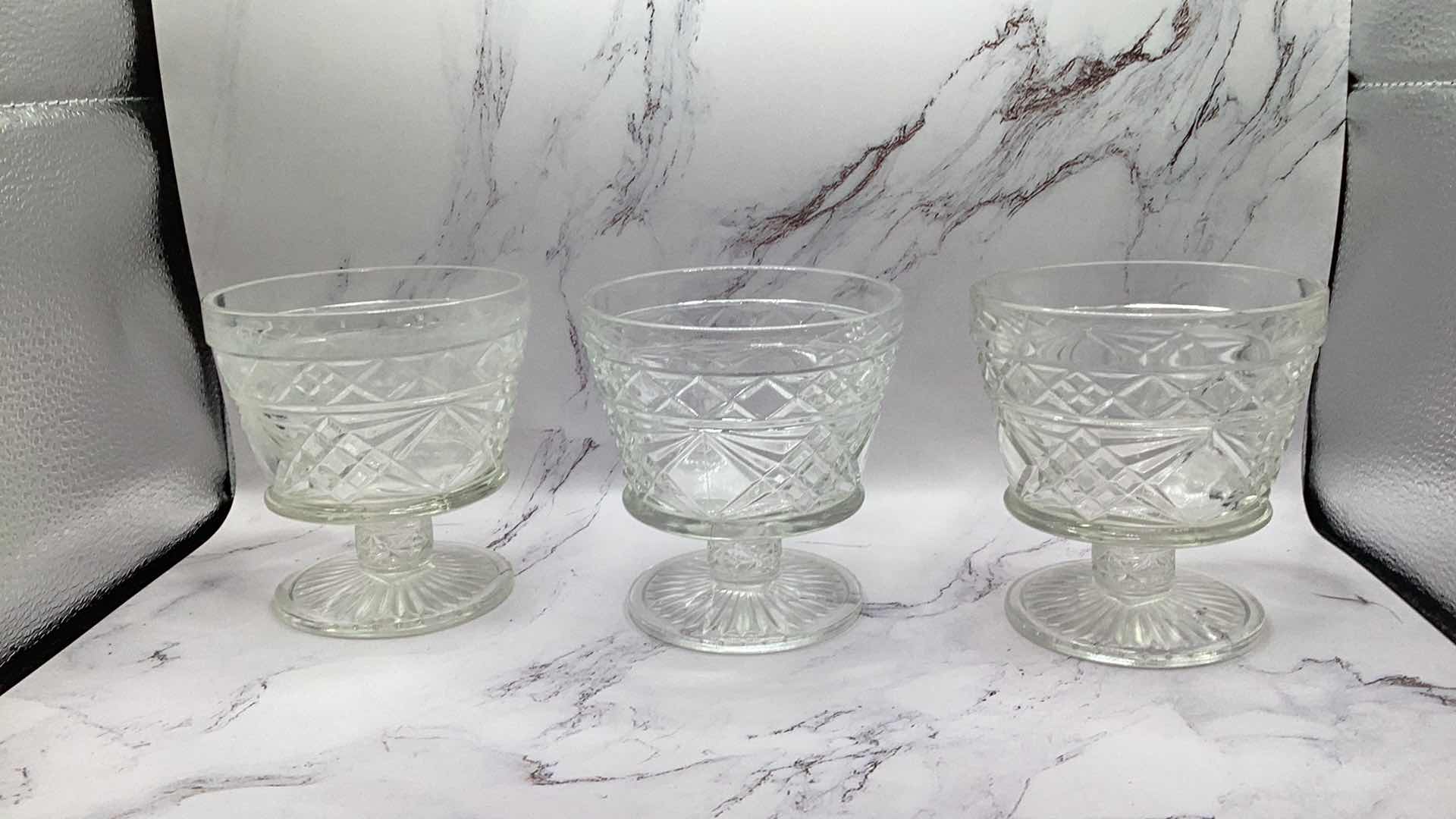 Photo 3 of LENOX PICTURE FRAME, LEADED CUT CRYSTAL BOWL AND 3 DESSERT CUPS