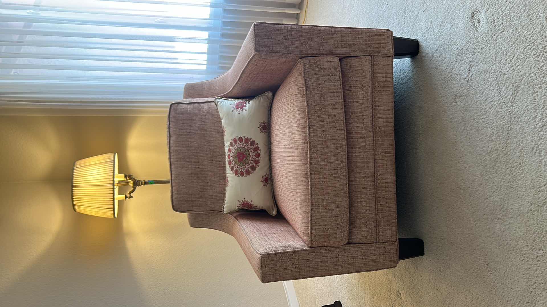 Photo 2 of CUSTOM CHAIR CALICO CORNERS WITH PILLOW AND ARM PROTECTORS