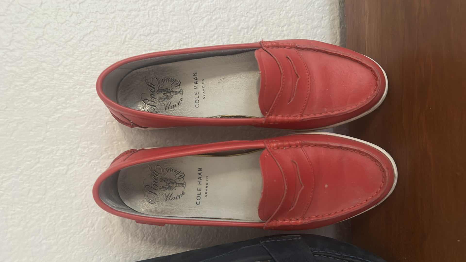 Photo 3 of 2 PAIR COLE HAAN LEATHER SLIP ONS SIZE 7