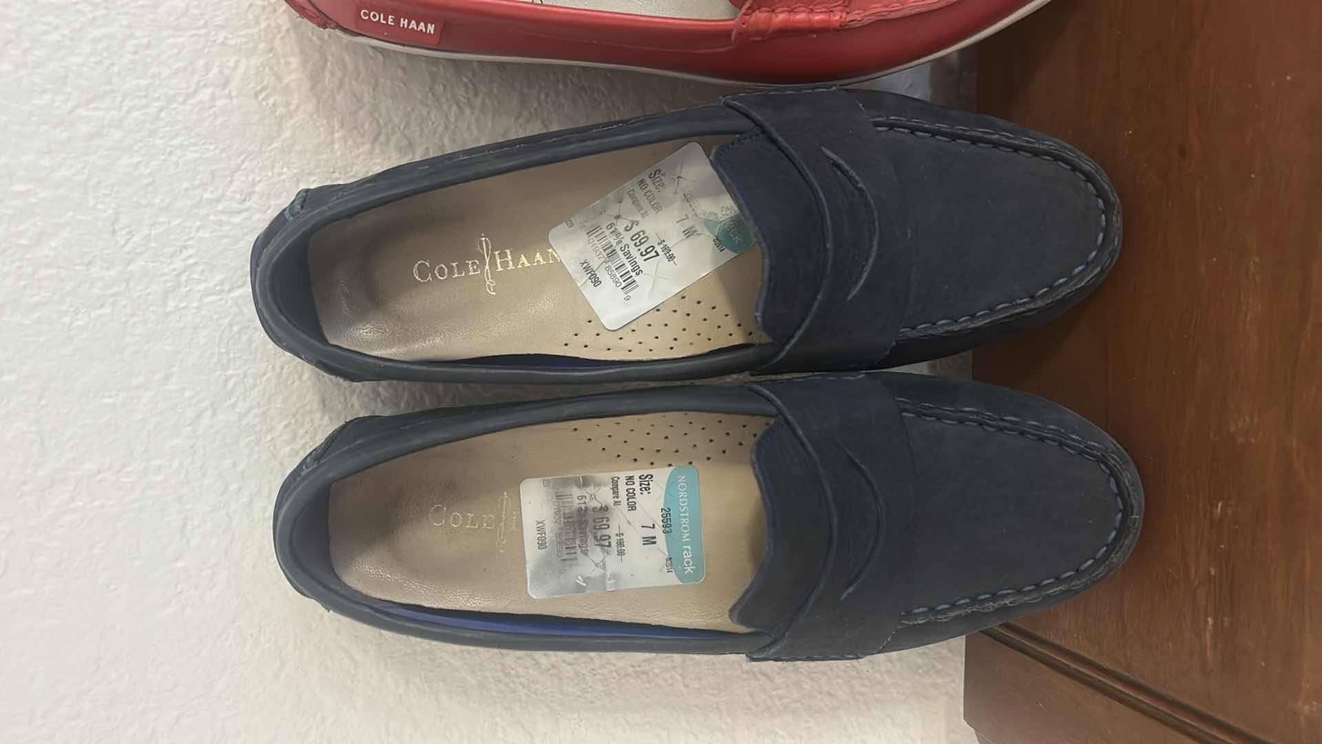 Photo 2 of 2 PAIR COLE HAAN LEATHER SLIP ONS SIZE 7