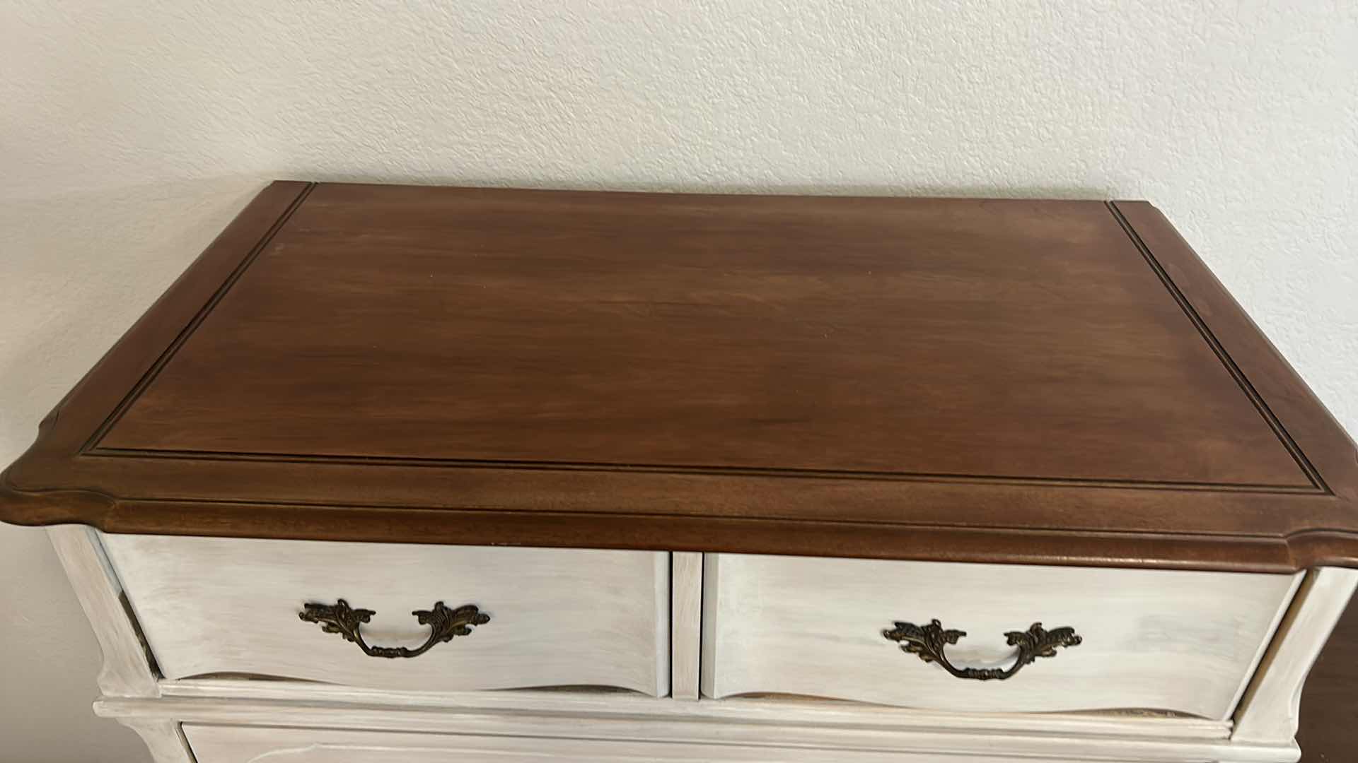 Photo 5 of MID CENTURY MODERN WHITE WASHED 6 DRAWER CHEST WITH DOVE TAILED DRAWERS 36” x 20” x H49”