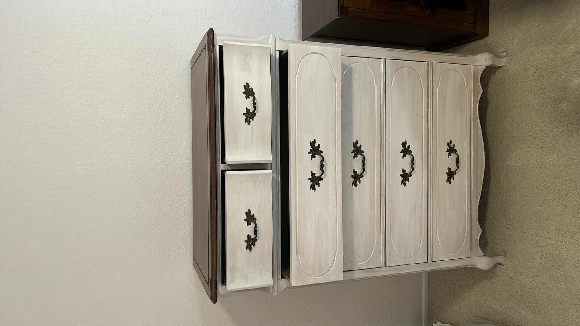 Photo 4 of MID CENTURY MODERN WHITE WASHED 6 DRAWER CHEST WITH DOVE TAILED DRAWERS 36” x 20” x H49”