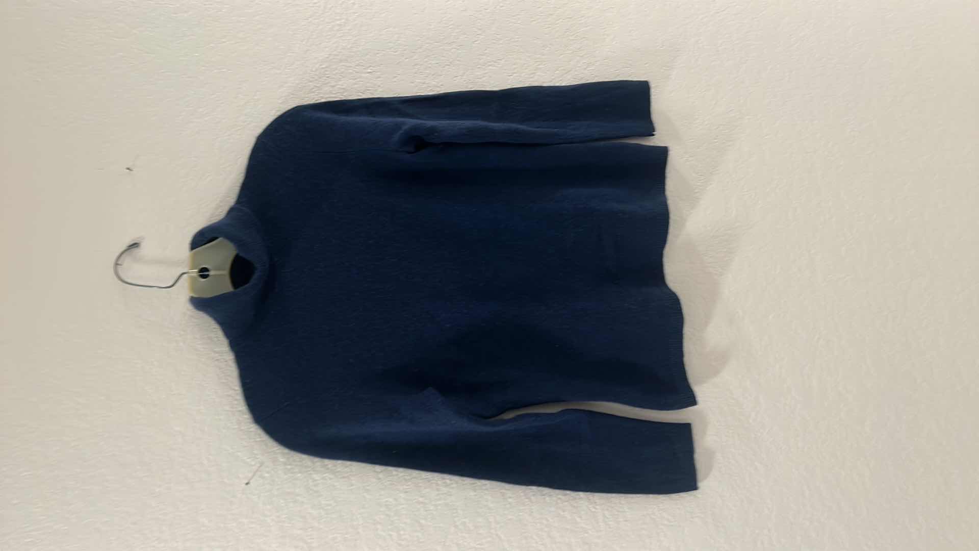 Photo 3 of NAVY BLUE CASHMERE SWEATER SIZED M  BUT MORE LIKE A SIZE SMALL