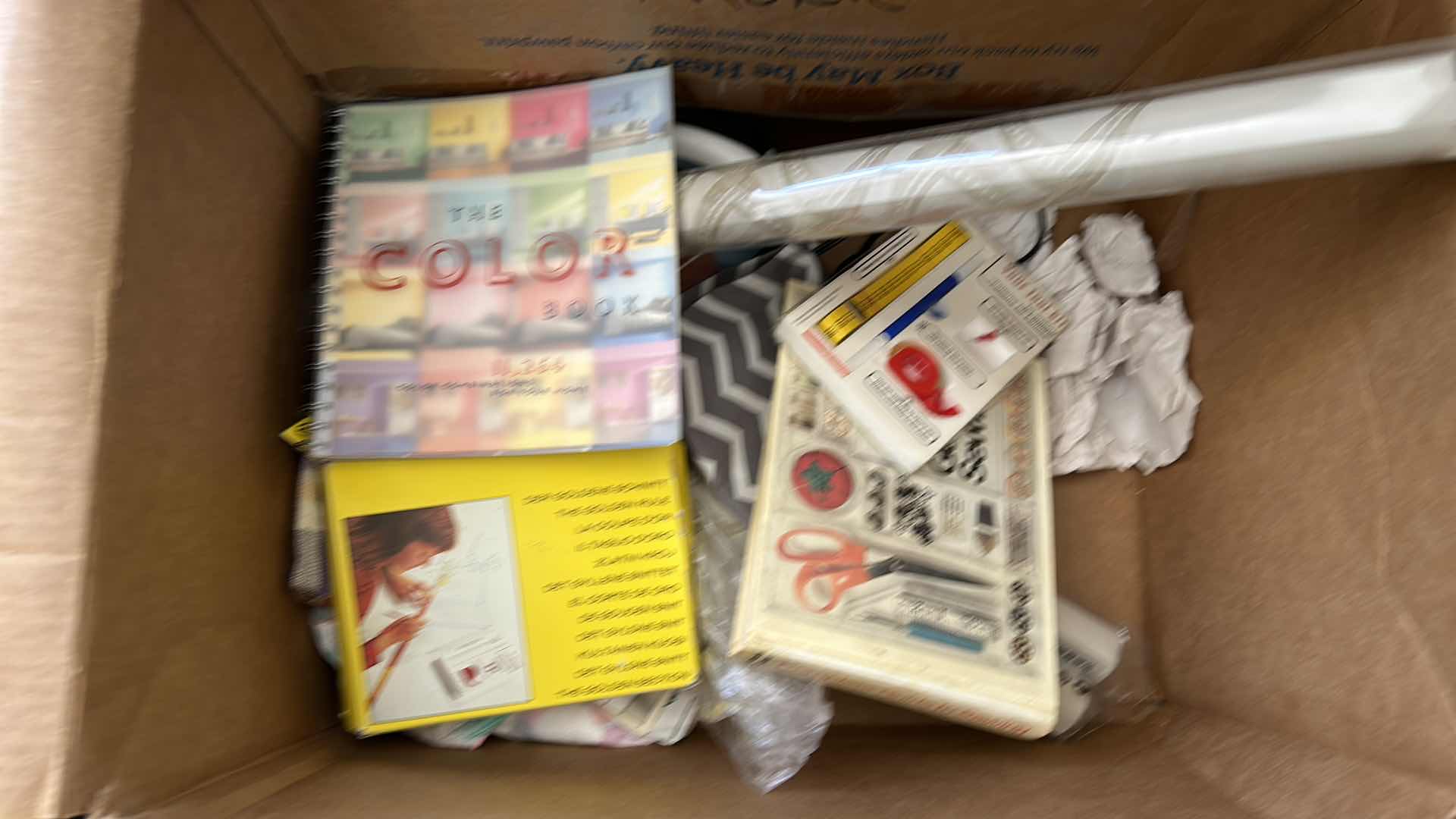 Photo 4 of BOX OF SEWING SUPPLIES AND BOOKS 