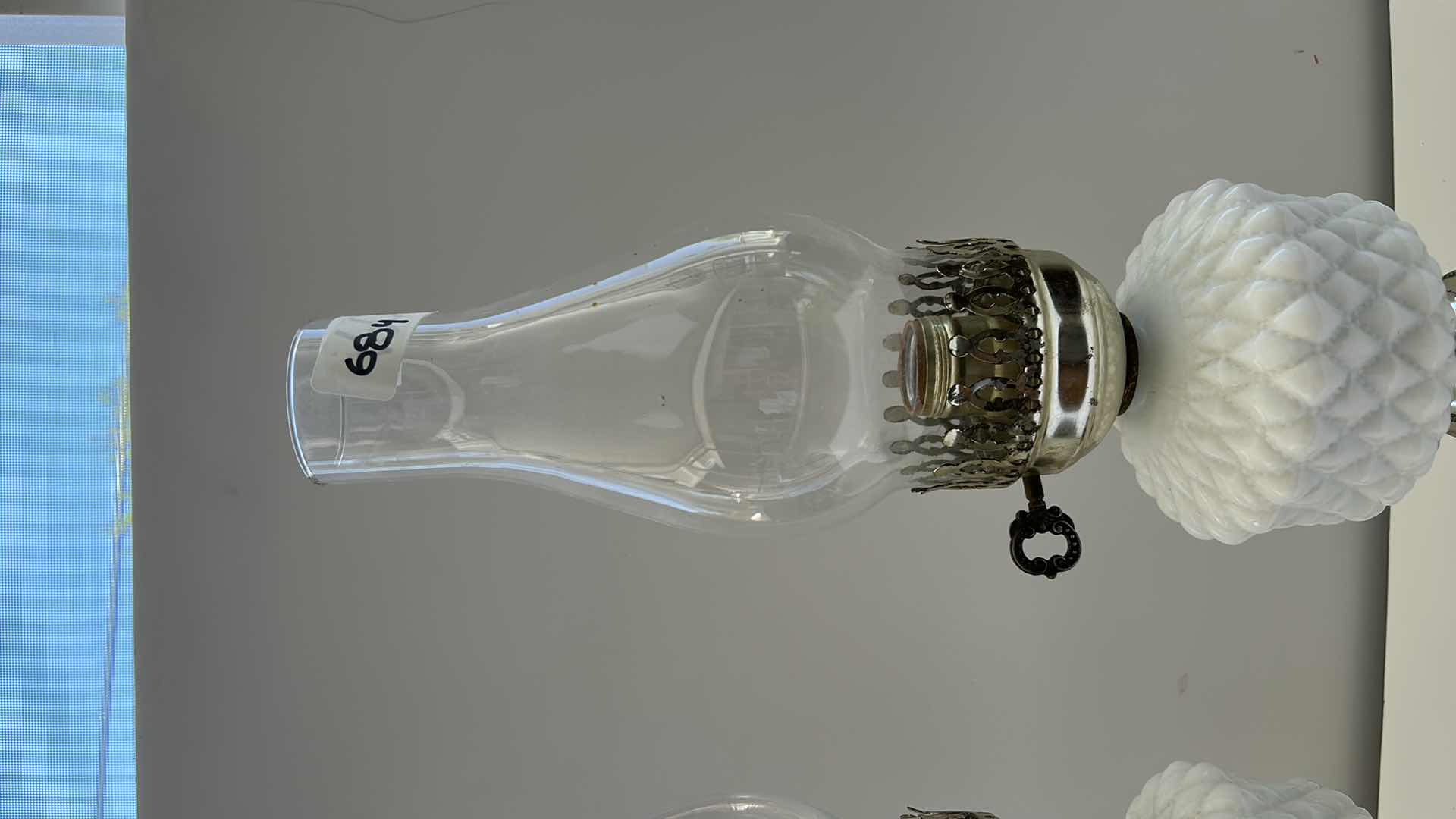 Photo 5 of 2-VINTAGE HURRICANE LAMPS TALLEST 19”