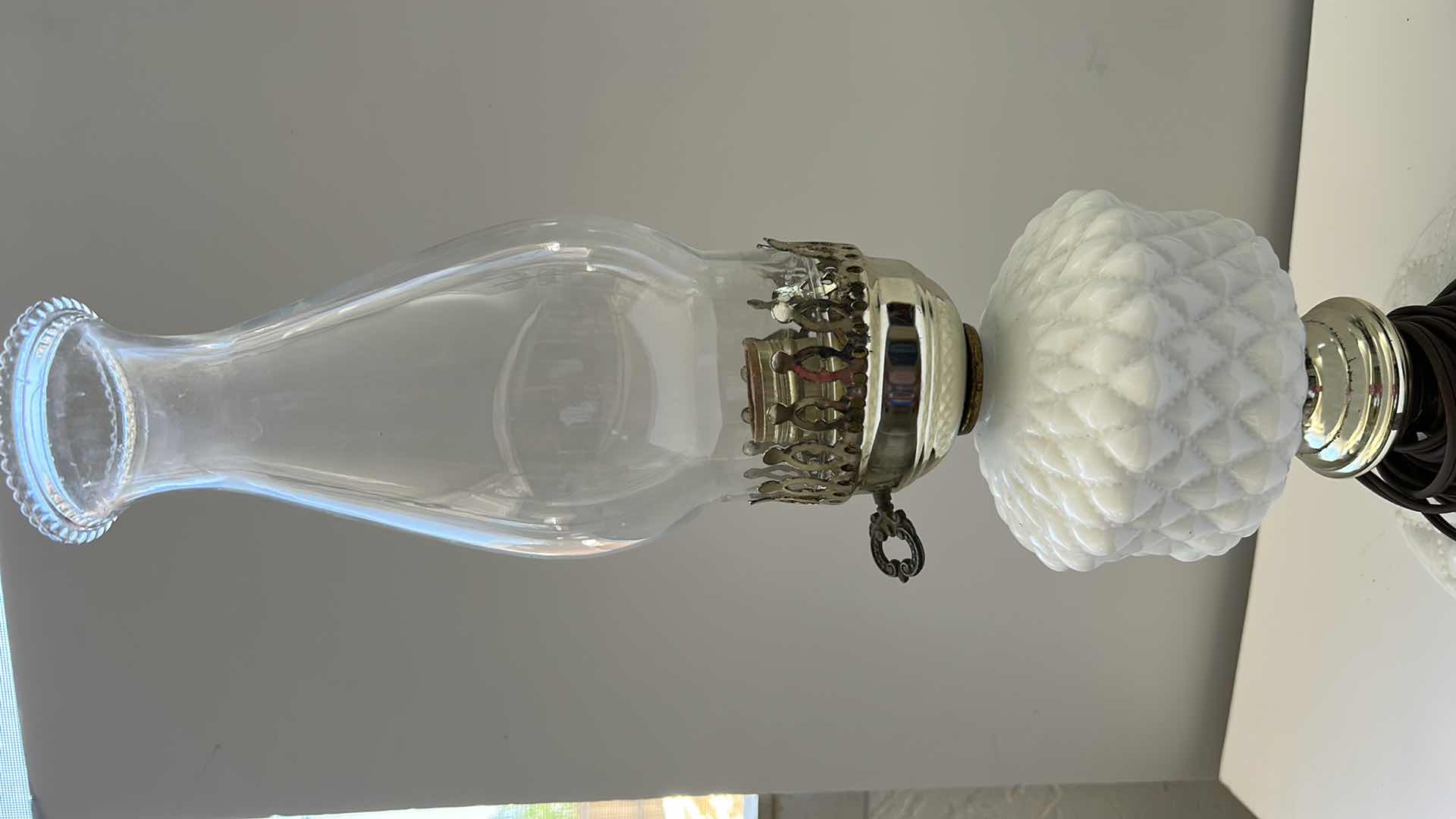 Photo 3 of 2-VINTAGE HURRICANE LAMPS TALLEST 19”