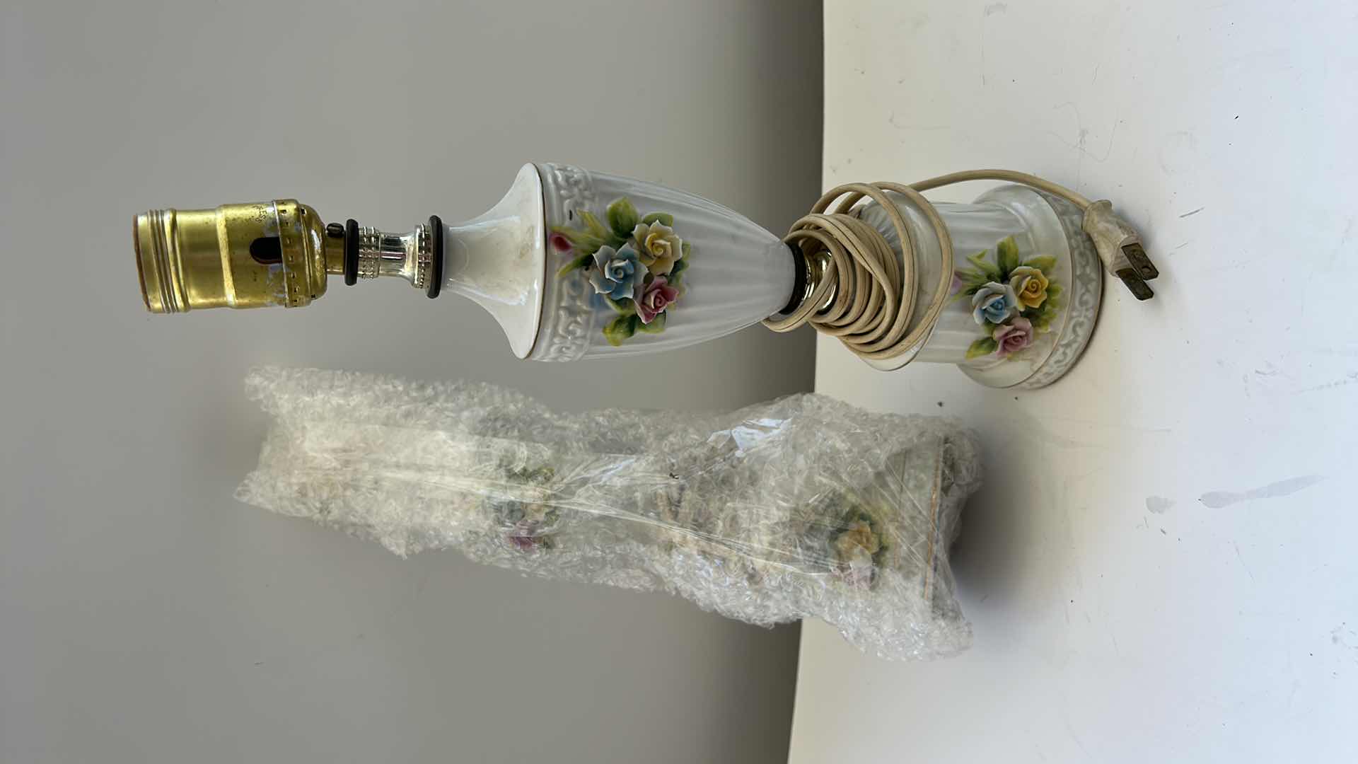 Photo 1 of 2-VINTAGE PORCELAIN LAMPS H14”