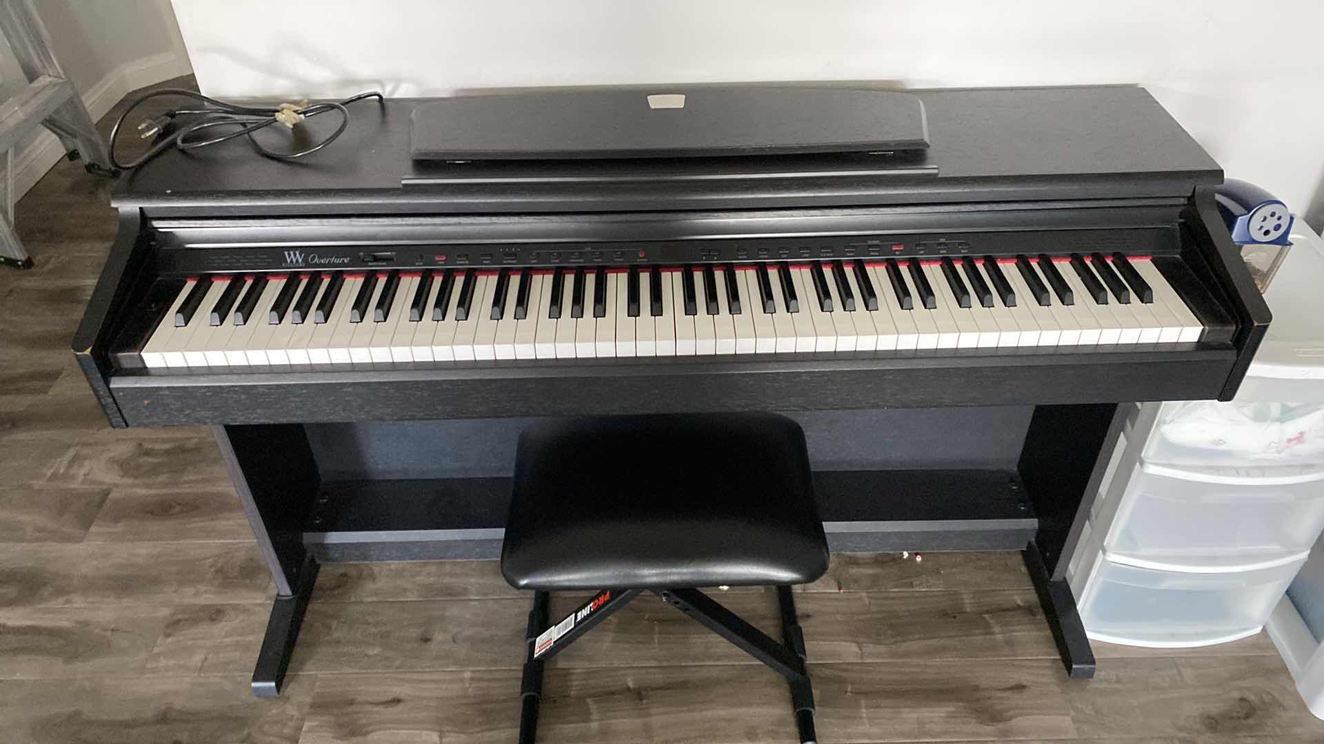 Photo 1 of WILLIAMS OVERTURE PLUG IN PIANO WITH BENCH 54“ x 18“ H 33”