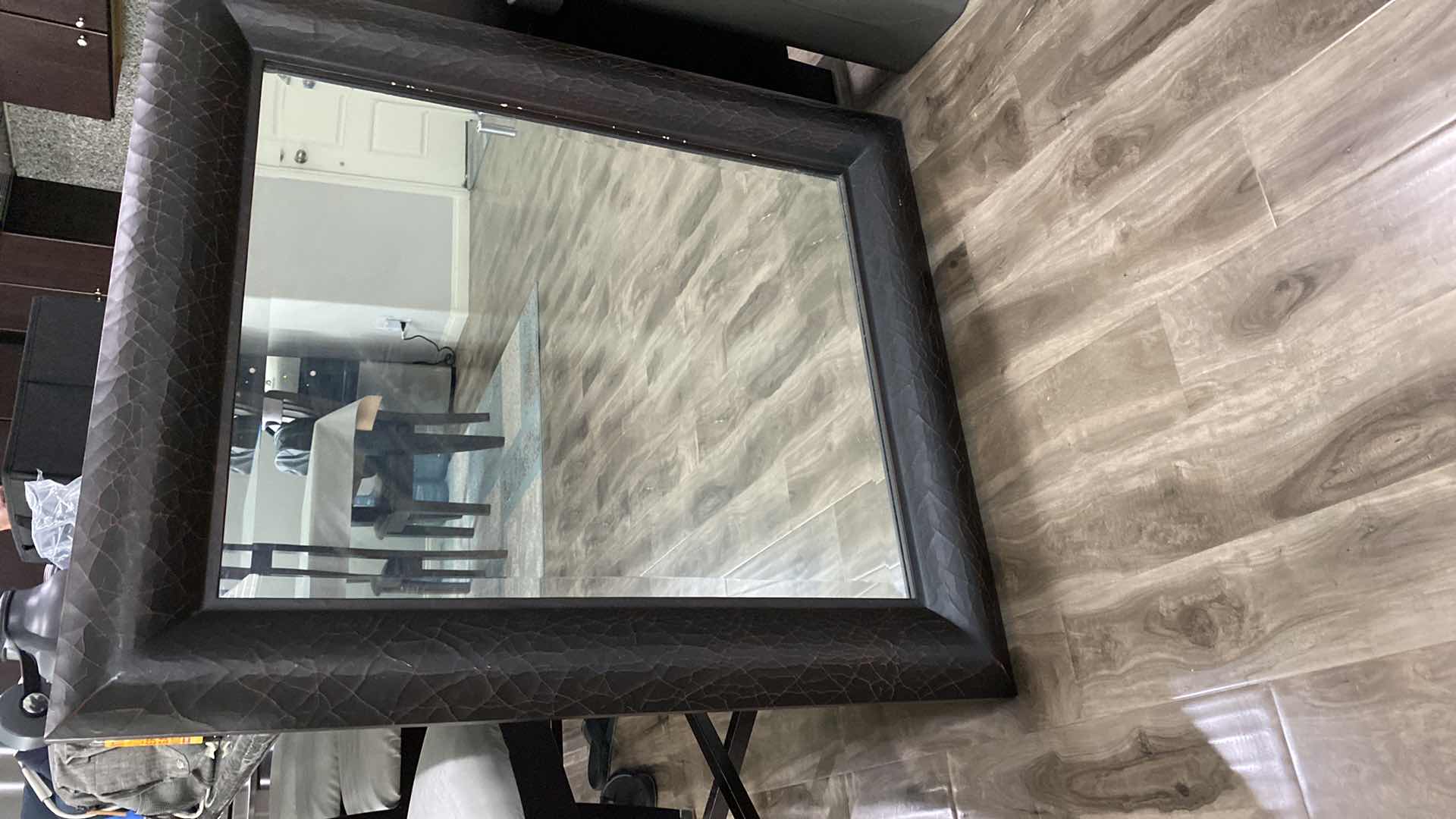 Photo 3 of MODERN BLACK FRAMED BEVELED MIRROR 36”X 43”