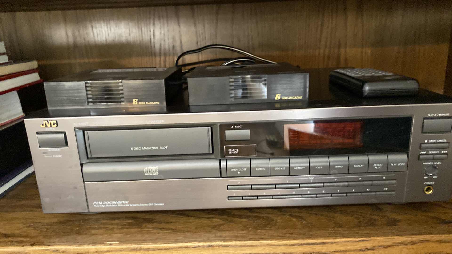 Photo 1 of JVC COMPACT DISC PLAYER WITH 2 MAGAZINES AND REMOTE