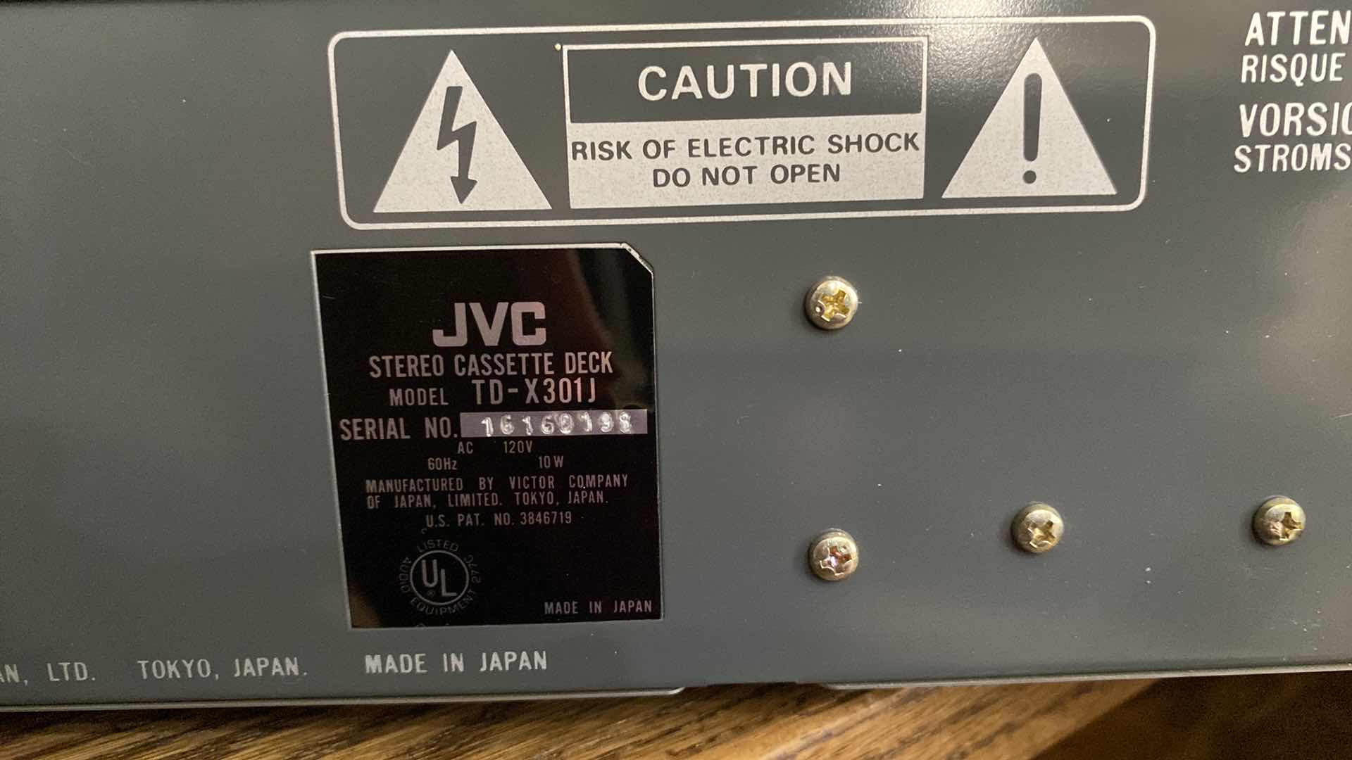 Photo 4 of JVC STEREO CASSETTE DECK NO REMOTE