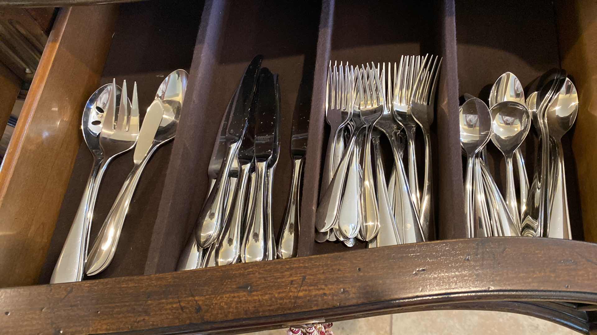 Photo 1 of CONTENTS OF SIDEBOARD DRAWER DANSK SILVERWARE