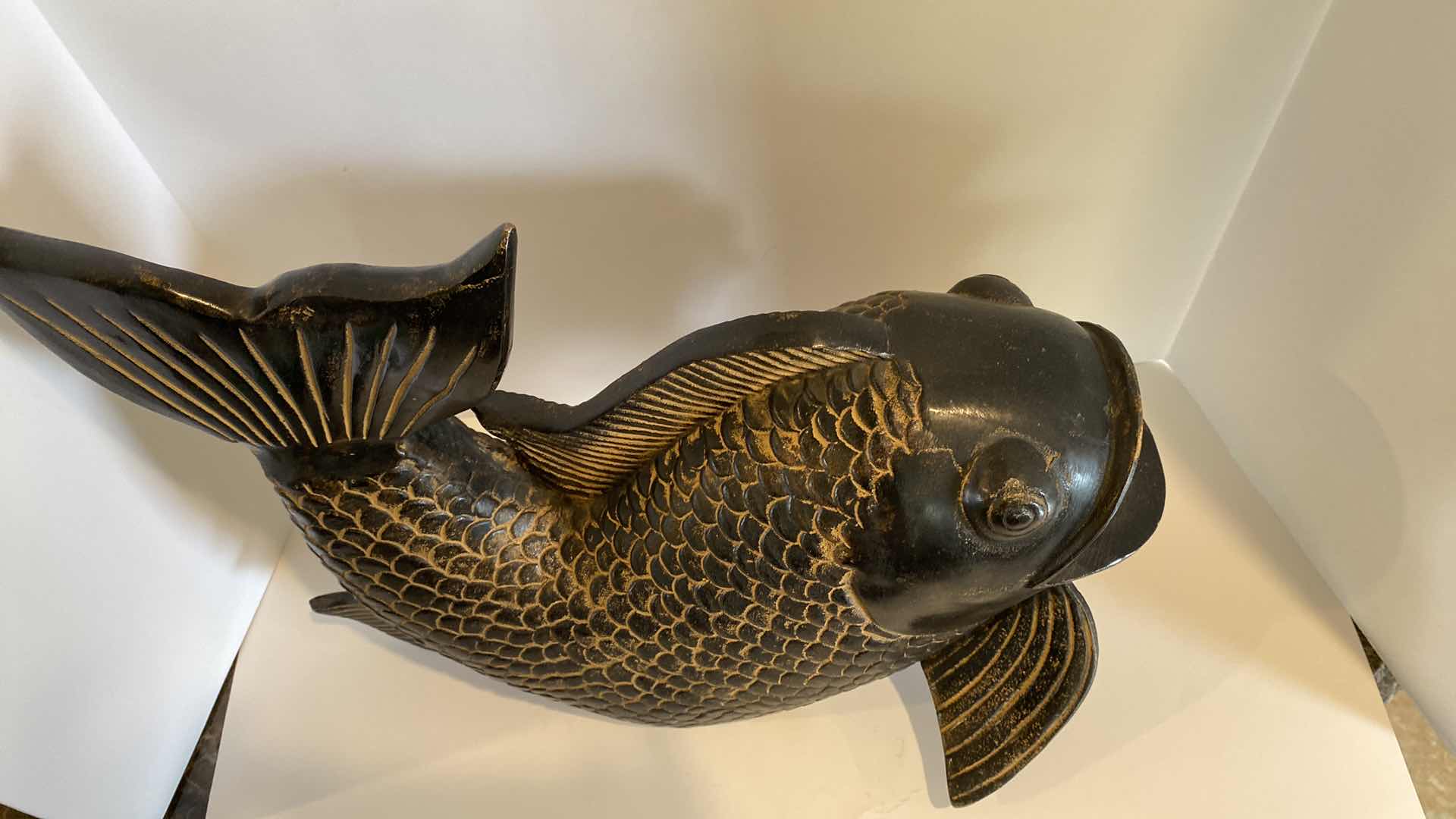 Photo 3 of CERAMIC FISH STATUE 19” x 16”