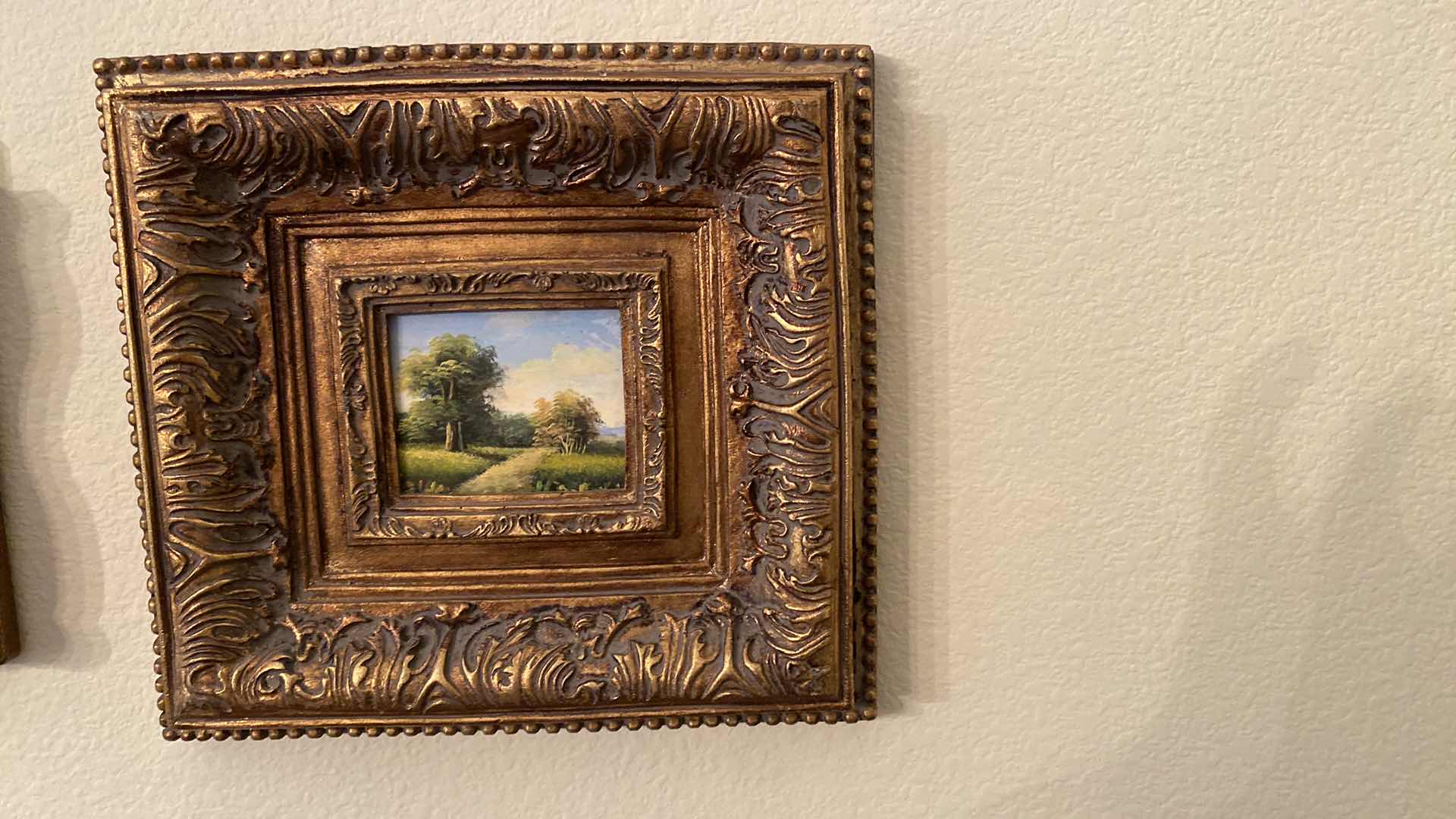 Photo 5 of 4-ORNATE GOLD FRAMED PAINTINGS LARGEST 10“ x 9“
