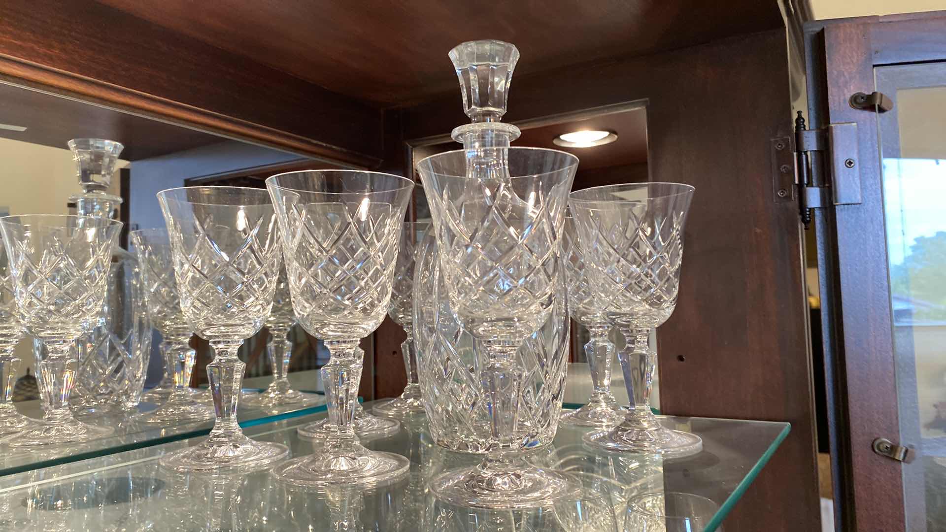 Photo 2 of CRYSTAL DECANTER AND 8 GLASSES