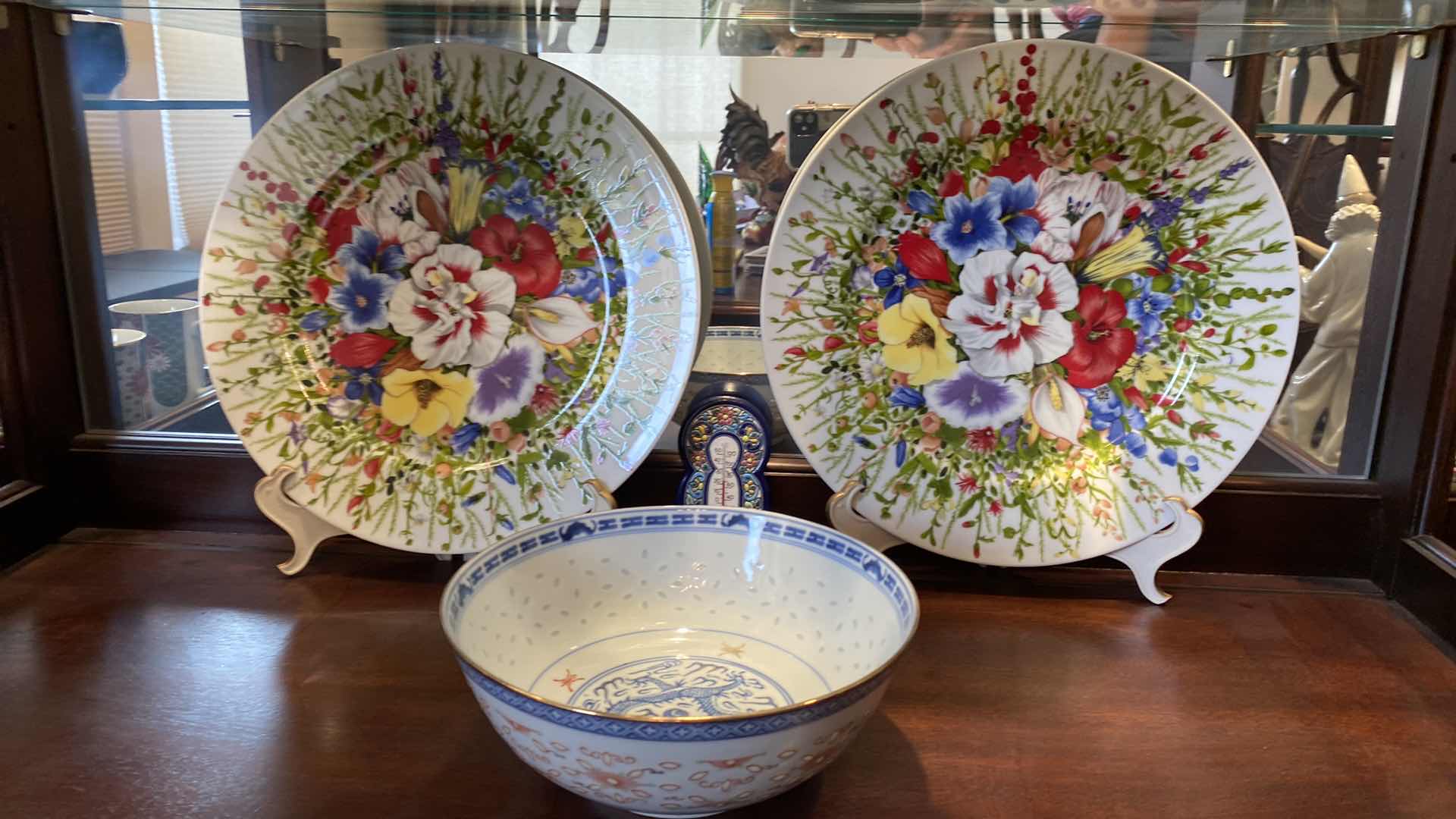 Photo 1 of TAITU FLORAL PLATES FROM ITALY AND ASIAN BOWL