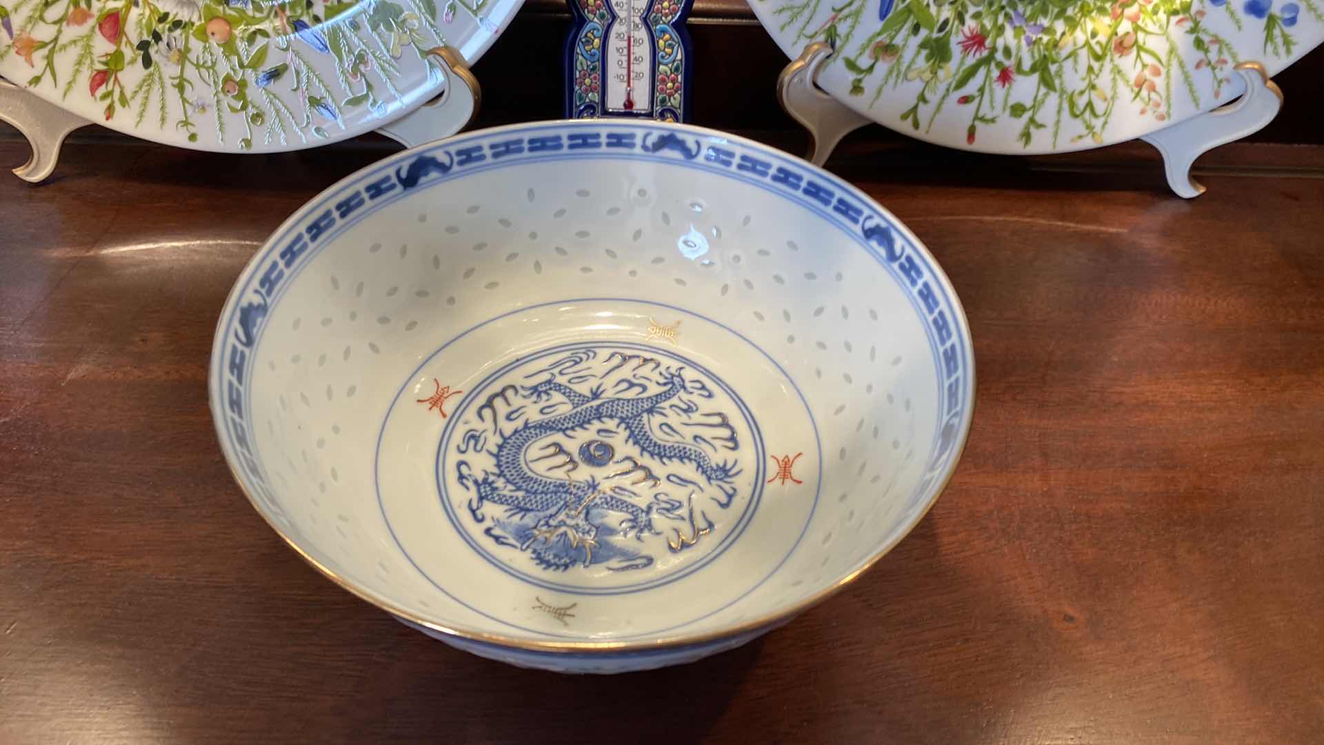 Photo 2 of TAITU FLORAL PLATES FROM ITALY AND ASIAN BOWL
