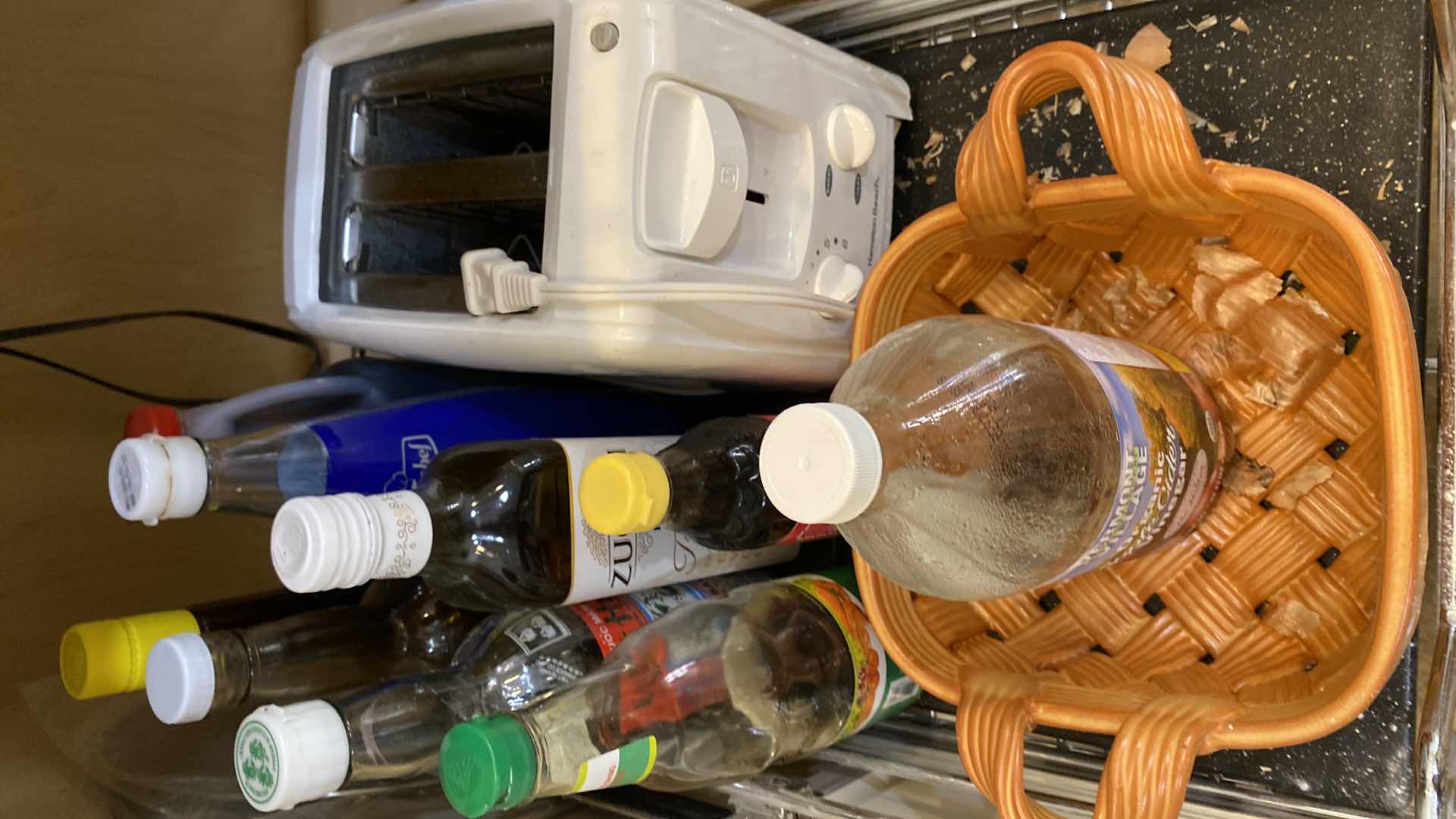 Photo 2 of CONTENTS OF KITCHEN CABINET PANS TOASTER CONDIMENTS