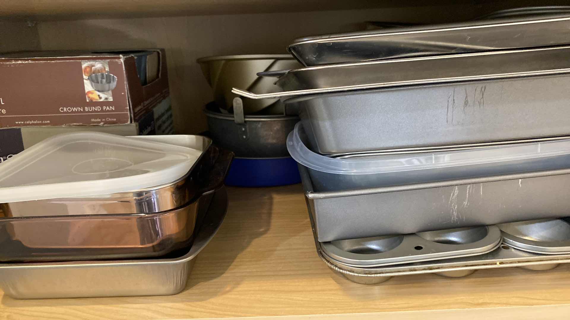 Photo 1 of CONTENTS OF SHELF KITCHEN CABINET BAKEWARE