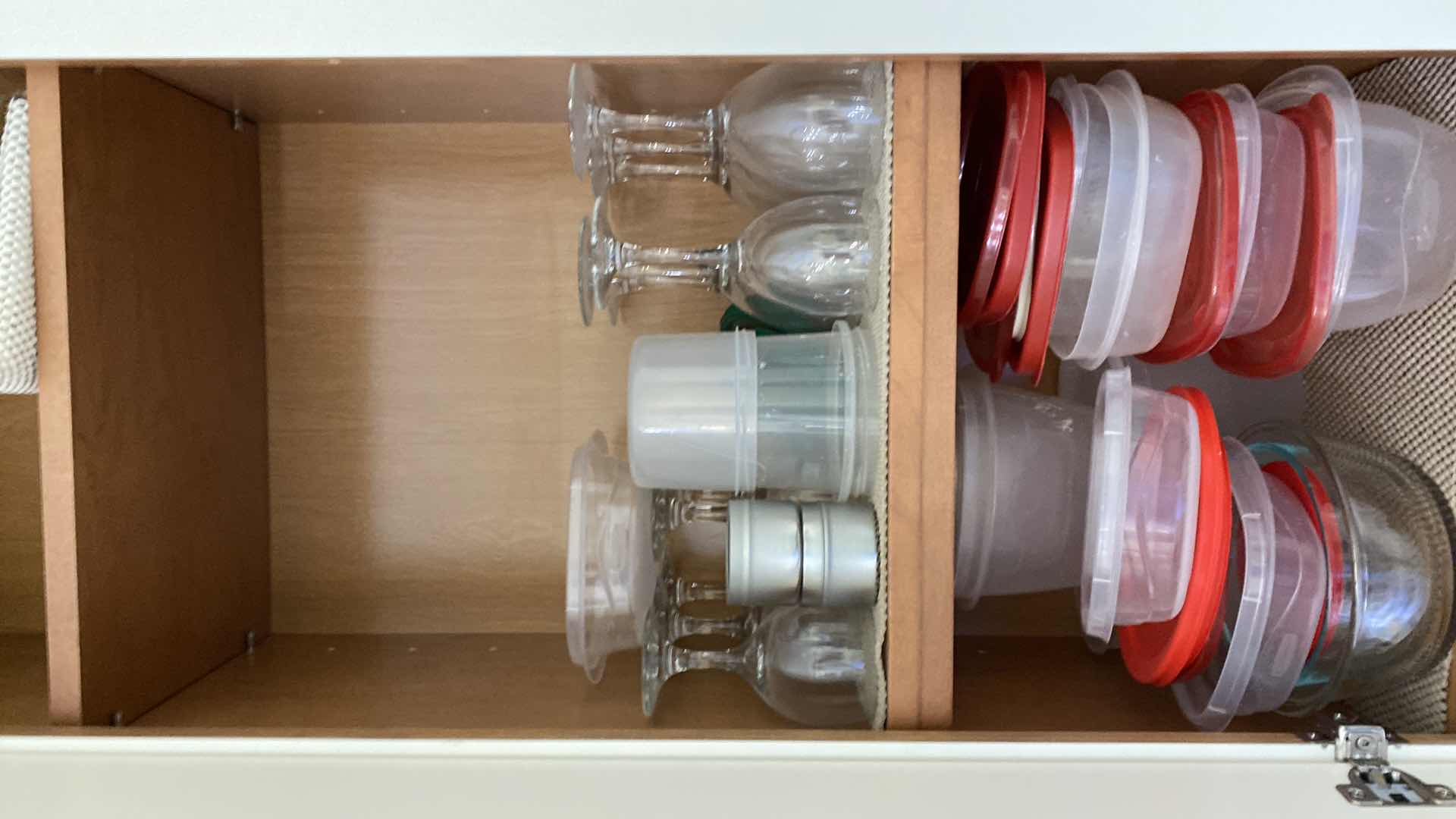Photo 2 of CONTENTS KITCHEN CABINET GLASSES AND PLASTIC STORAGE