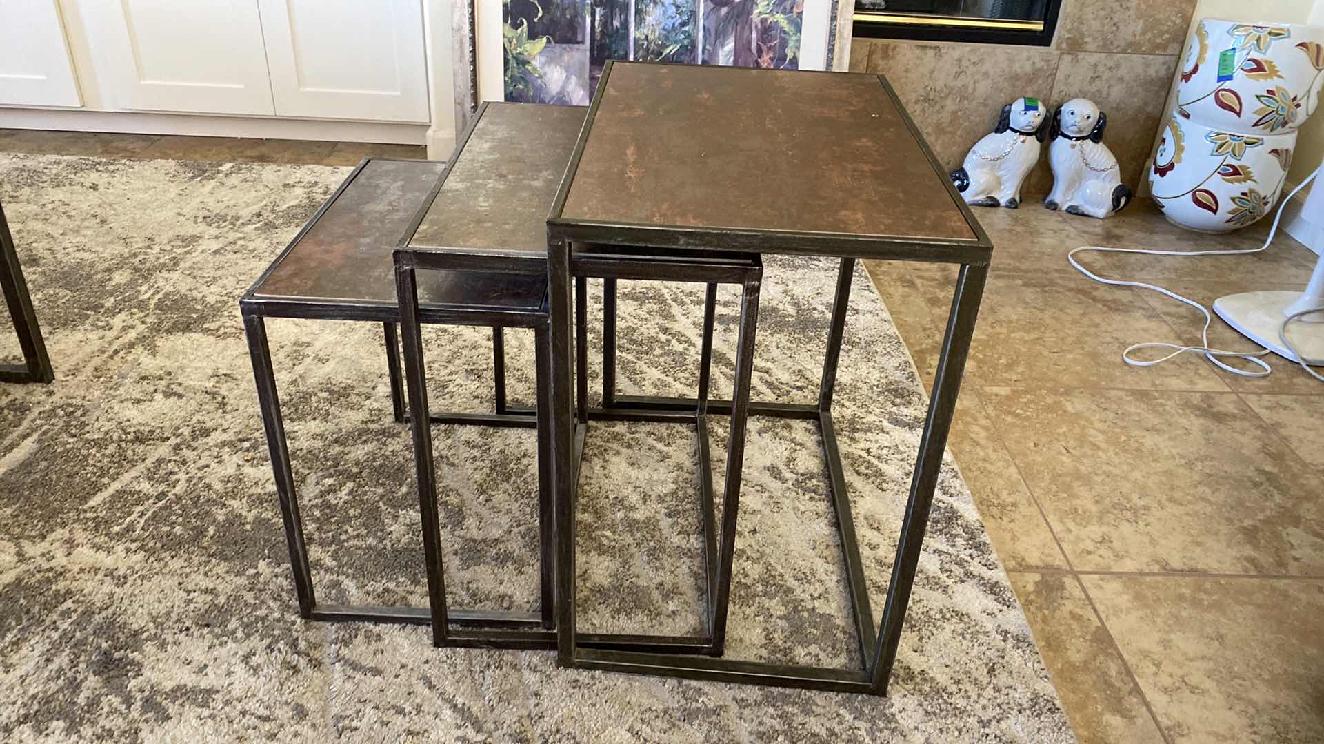 Photo 3 of 3 NESTING END TABLES FAMILY ROOM LARGEST 24 1/2” x 16” H 24”