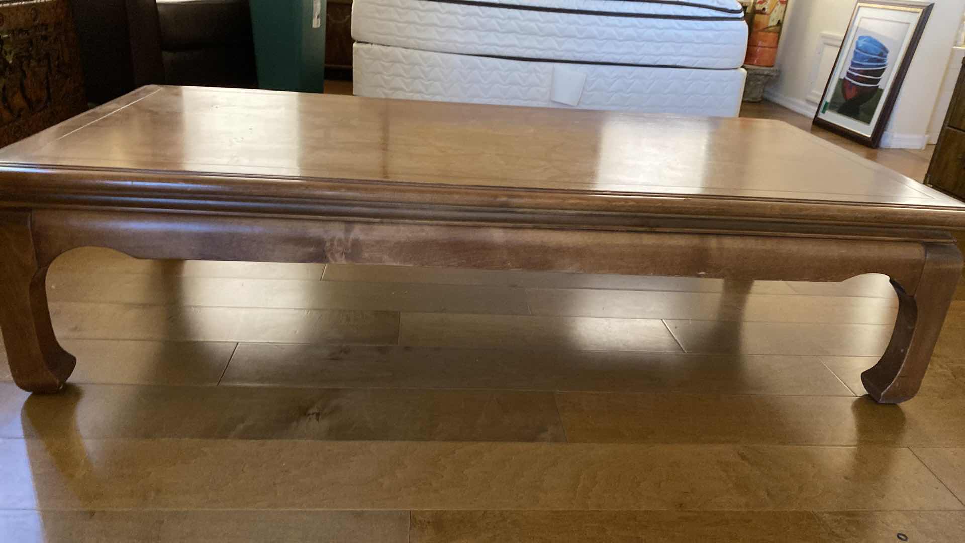 Photo 2 of MID CENTURY MODERN WOOD COFFEE TABLE 63“ x 30“ H 16”