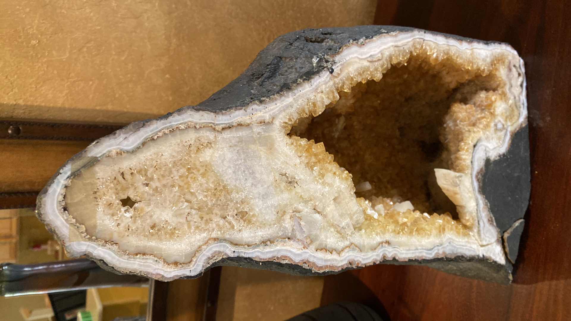 Photo 4 of CITRINE CRYSTAL CATHEDRAL GEODE 9“ x 17“ $1500