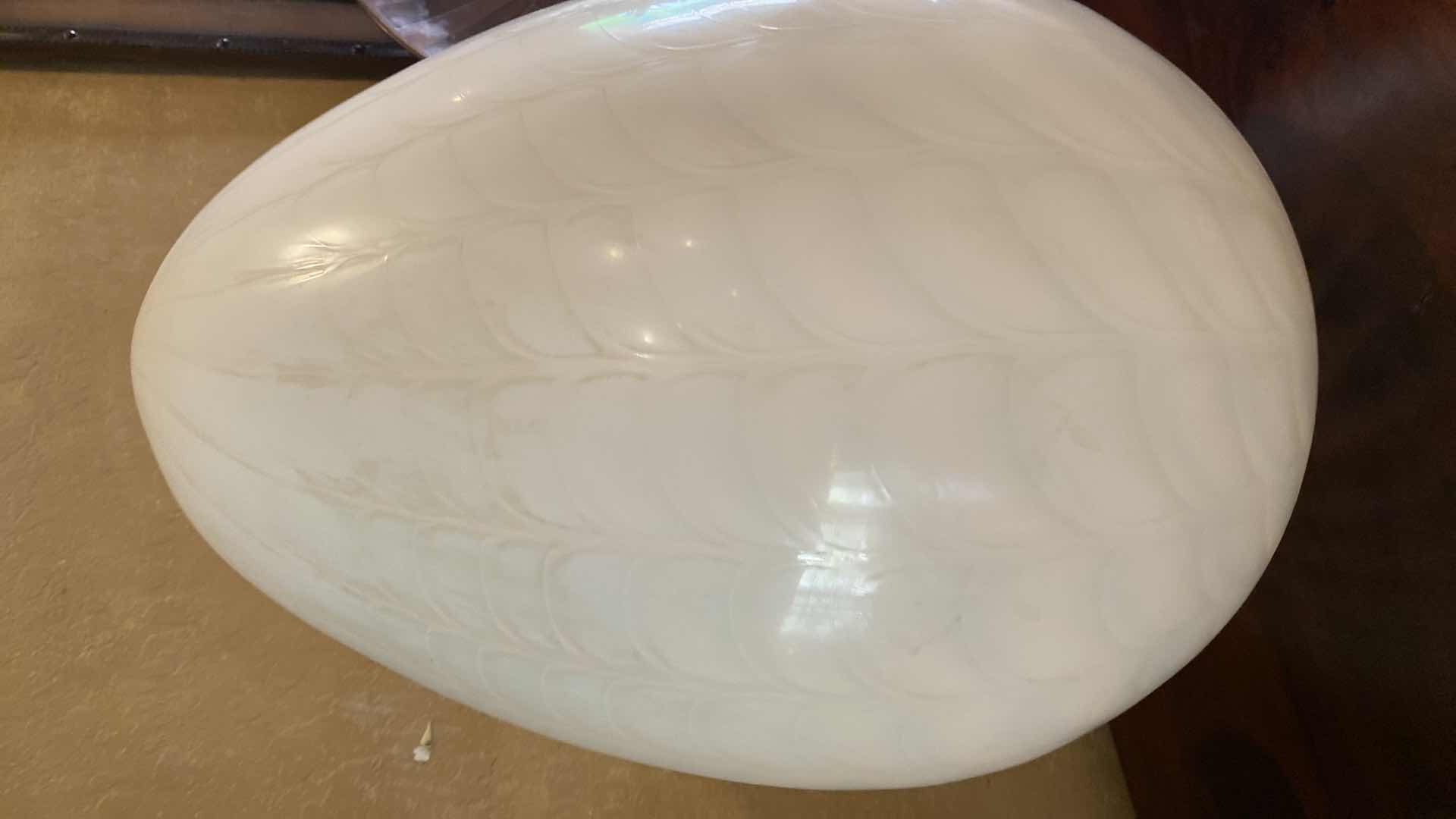 Photo 2 of EGG SHAPED GLASS LAMP 16” x 23”