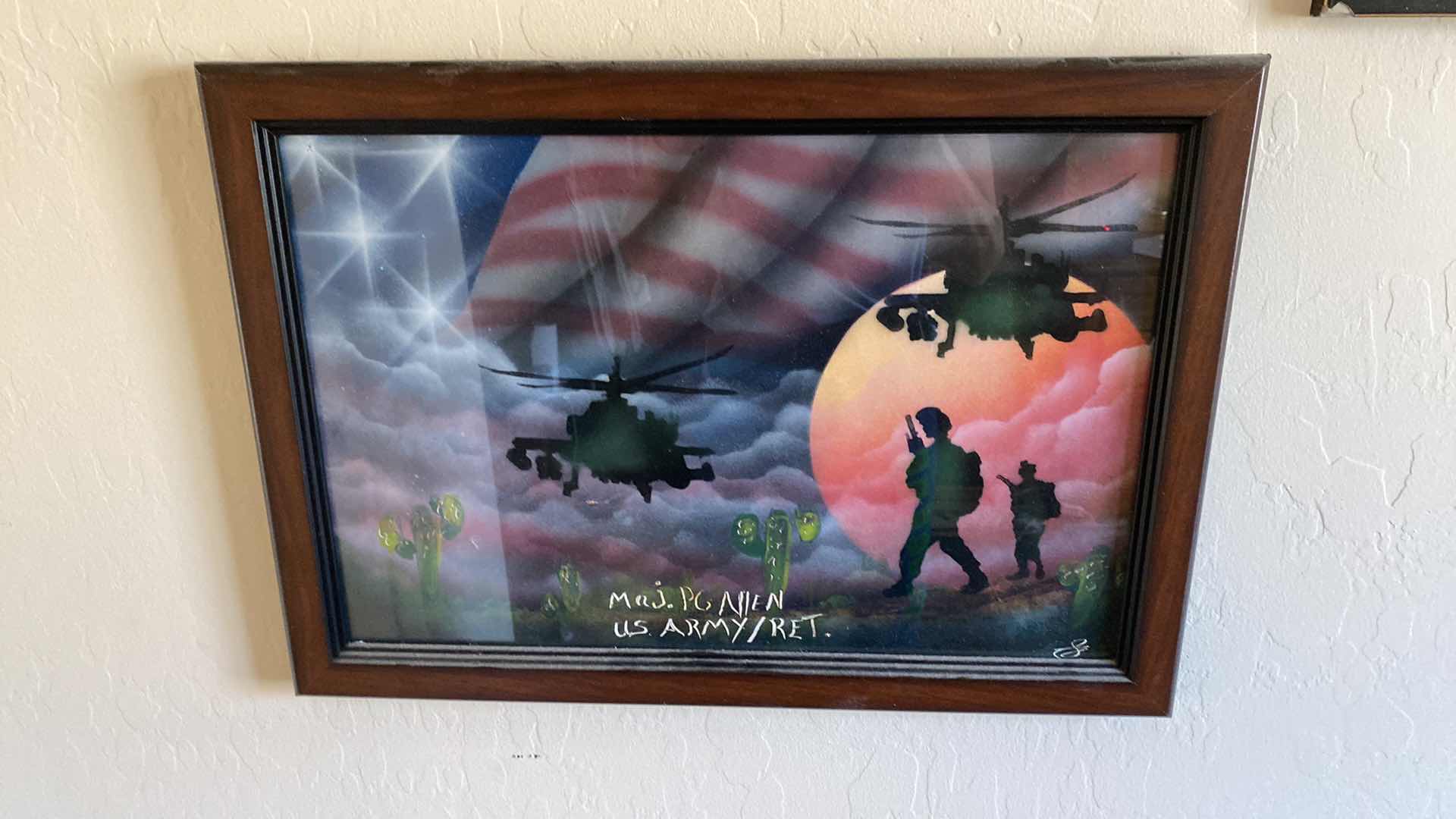 Photo 4 of 3-FRAMED MILITARY ARTWORK LARGEST 14” x 20”