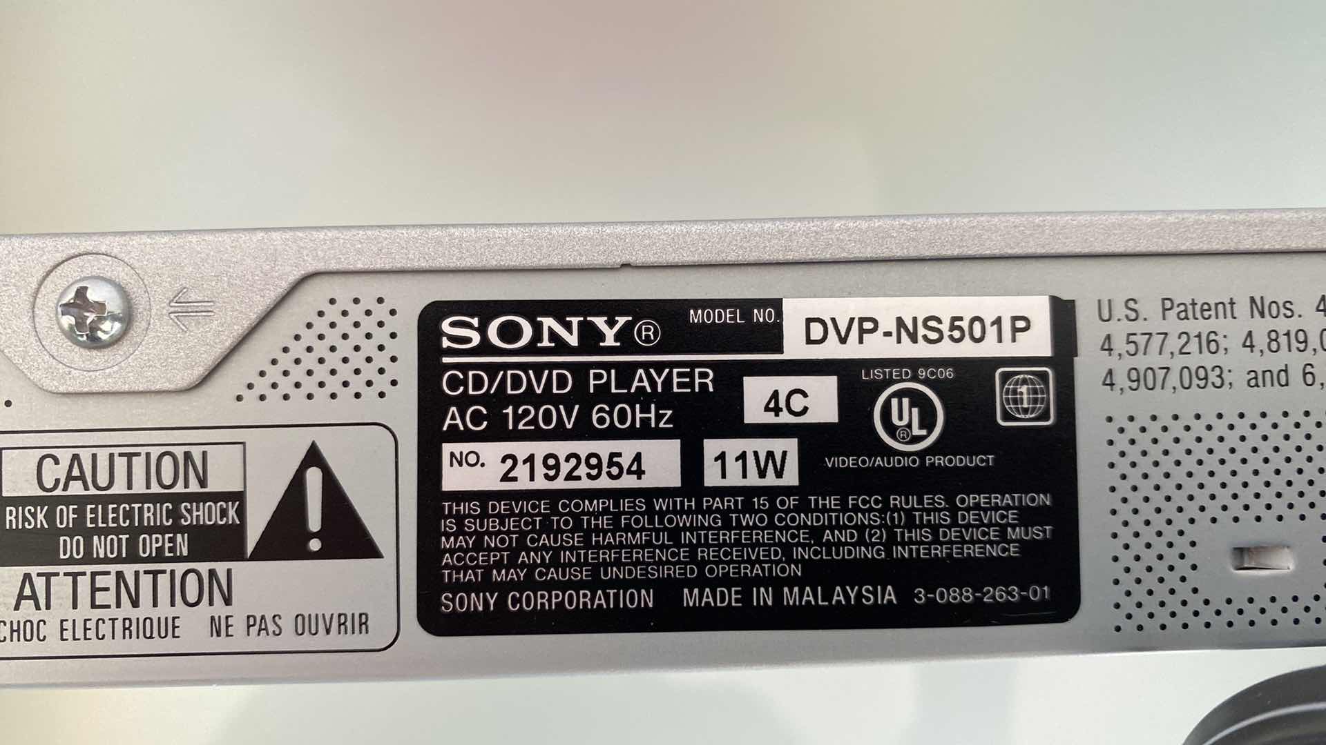 Photo 6 of SONY DVD PLAYER NO REMOTE