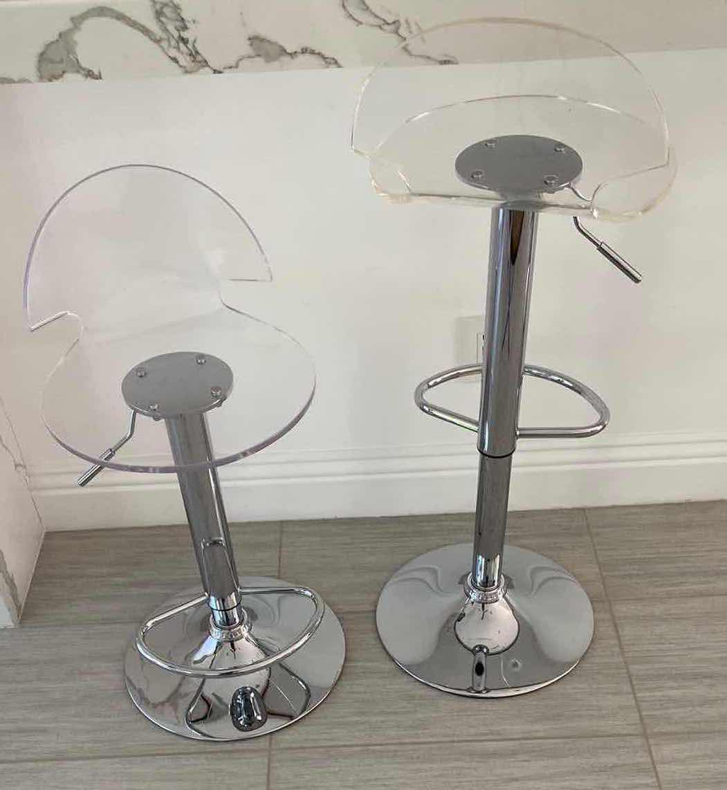 Photo 1 of PAIR OF MODERN COUNTER HEIGHT BARSTOOLS SEAT 30”